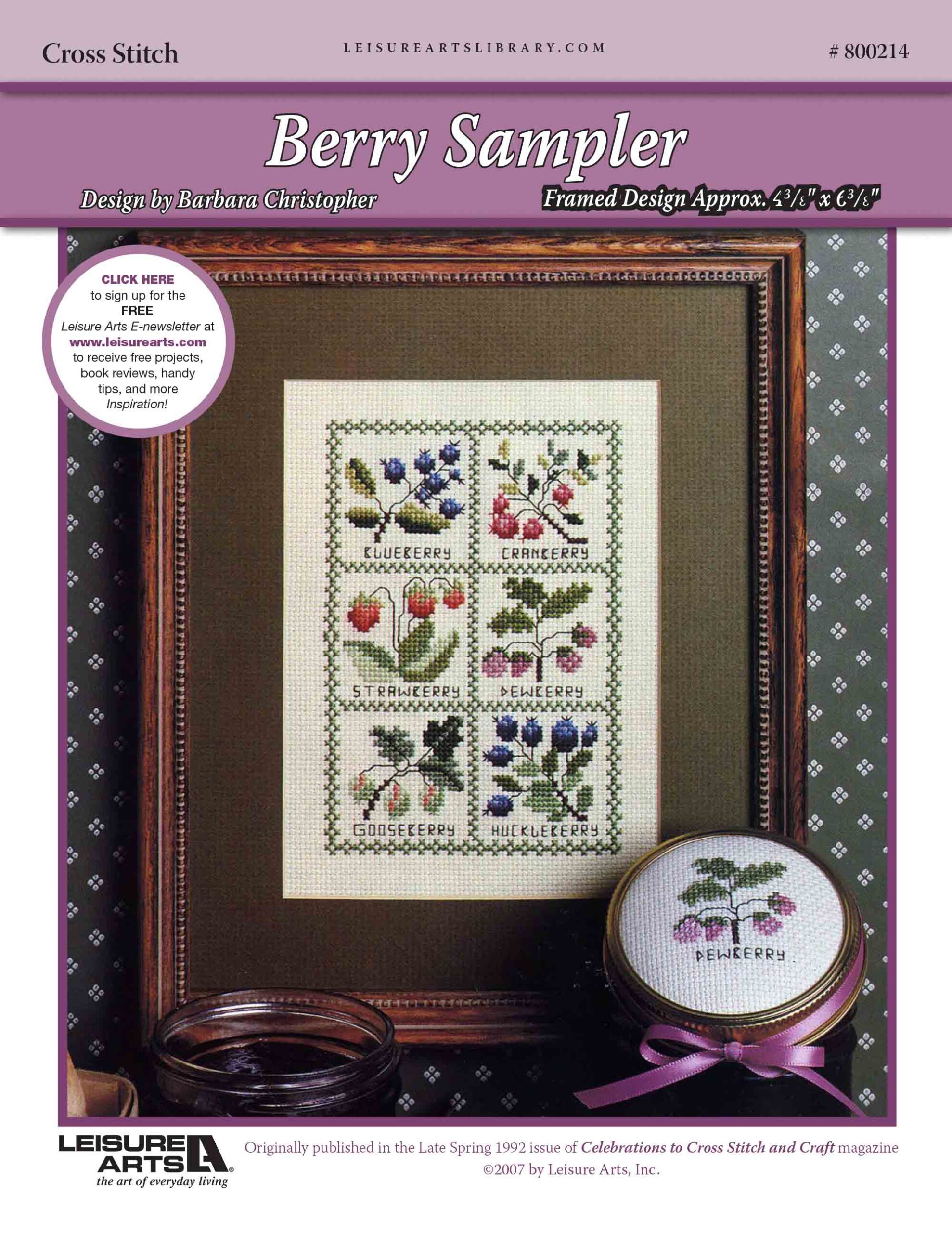 Leisure Arts Berry Sampler Cross Stitch ePattern