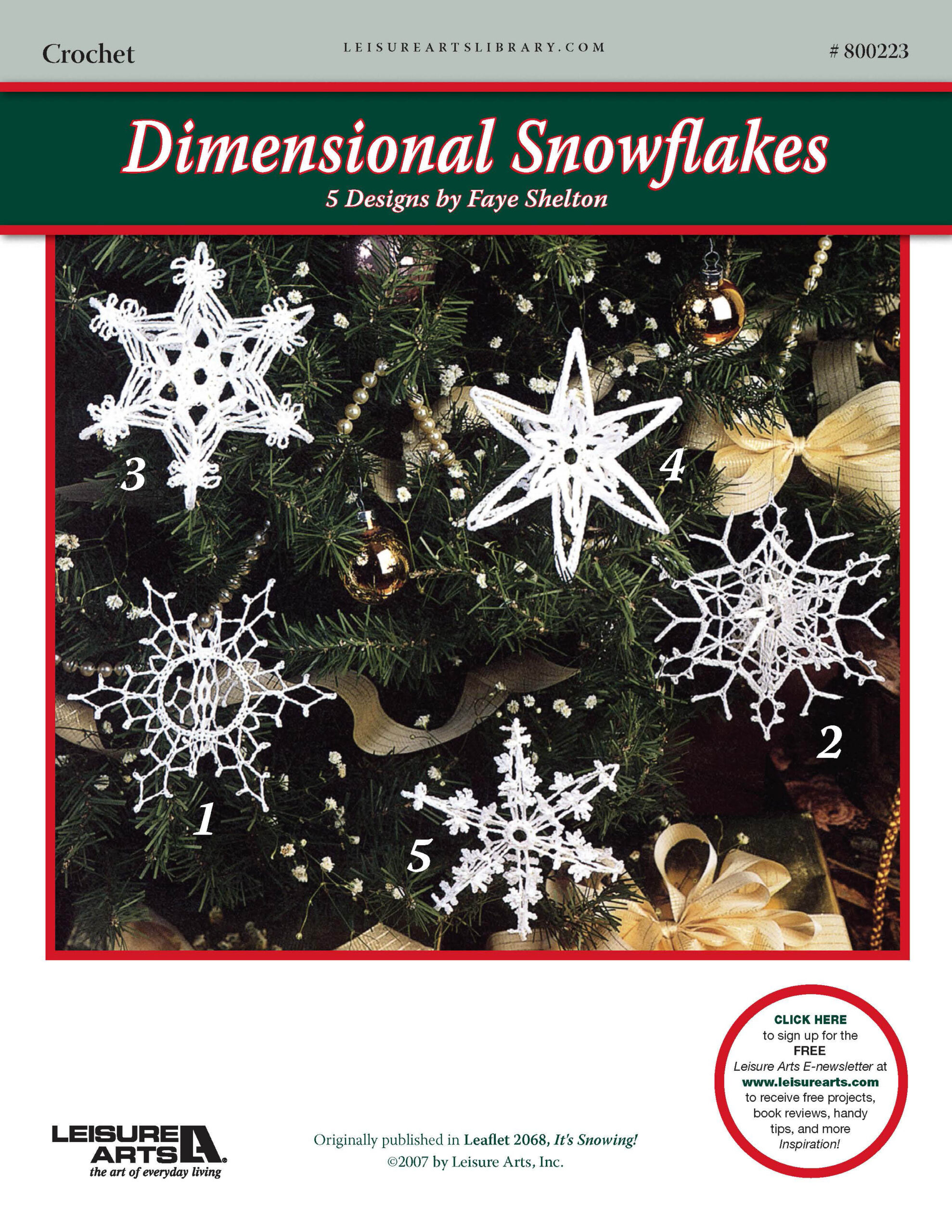 Leisure Arts Dimensional Snowflakes Crochet ePattern