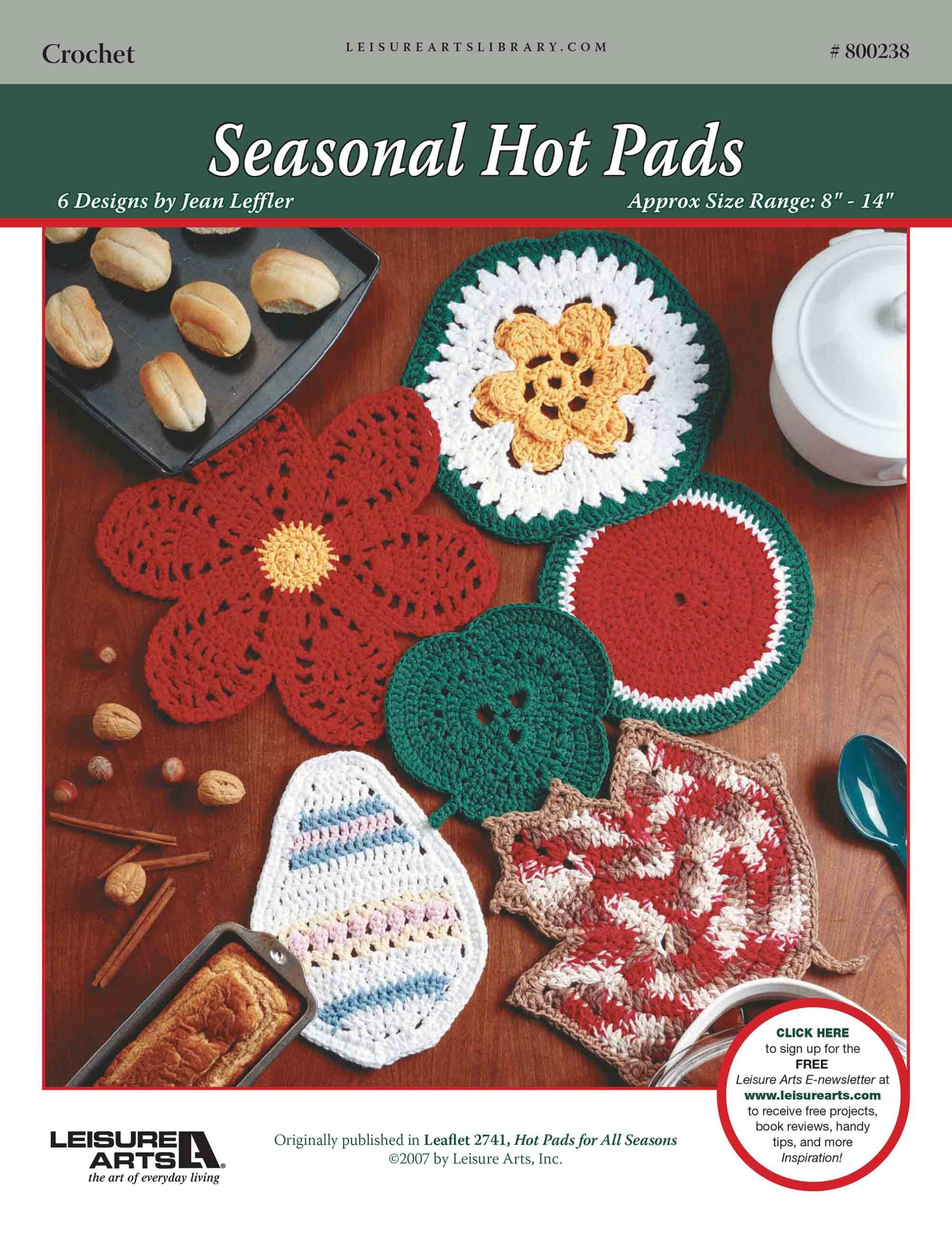 Leisure Arts Seasonal Hot Pads Crochet ePattern