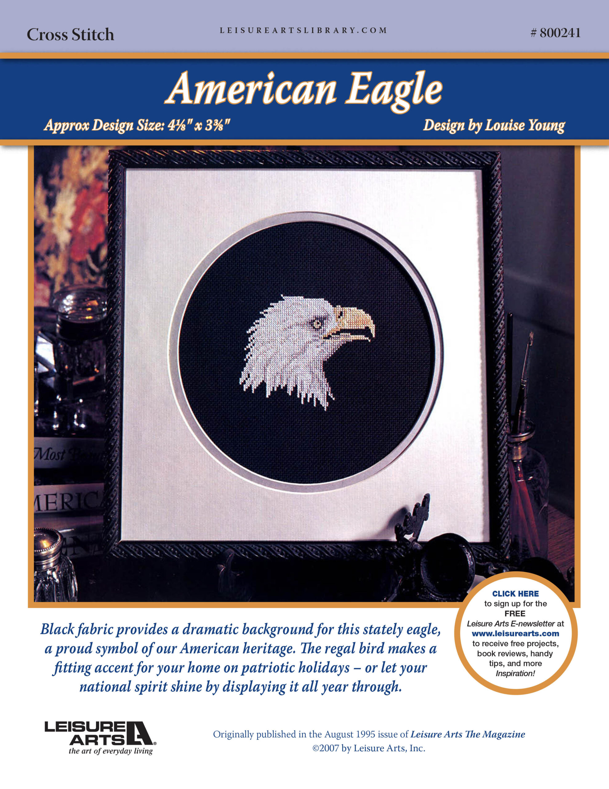 Leisure Arts American Eagle Cross Stitch ePattern