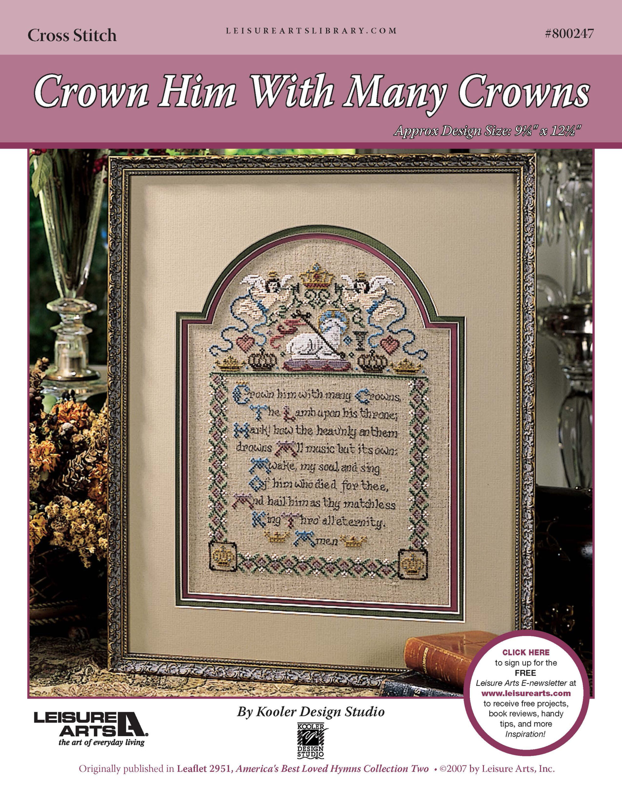 Leisure Arts Crown Him With Many Crowns Cross Stitch ePattern