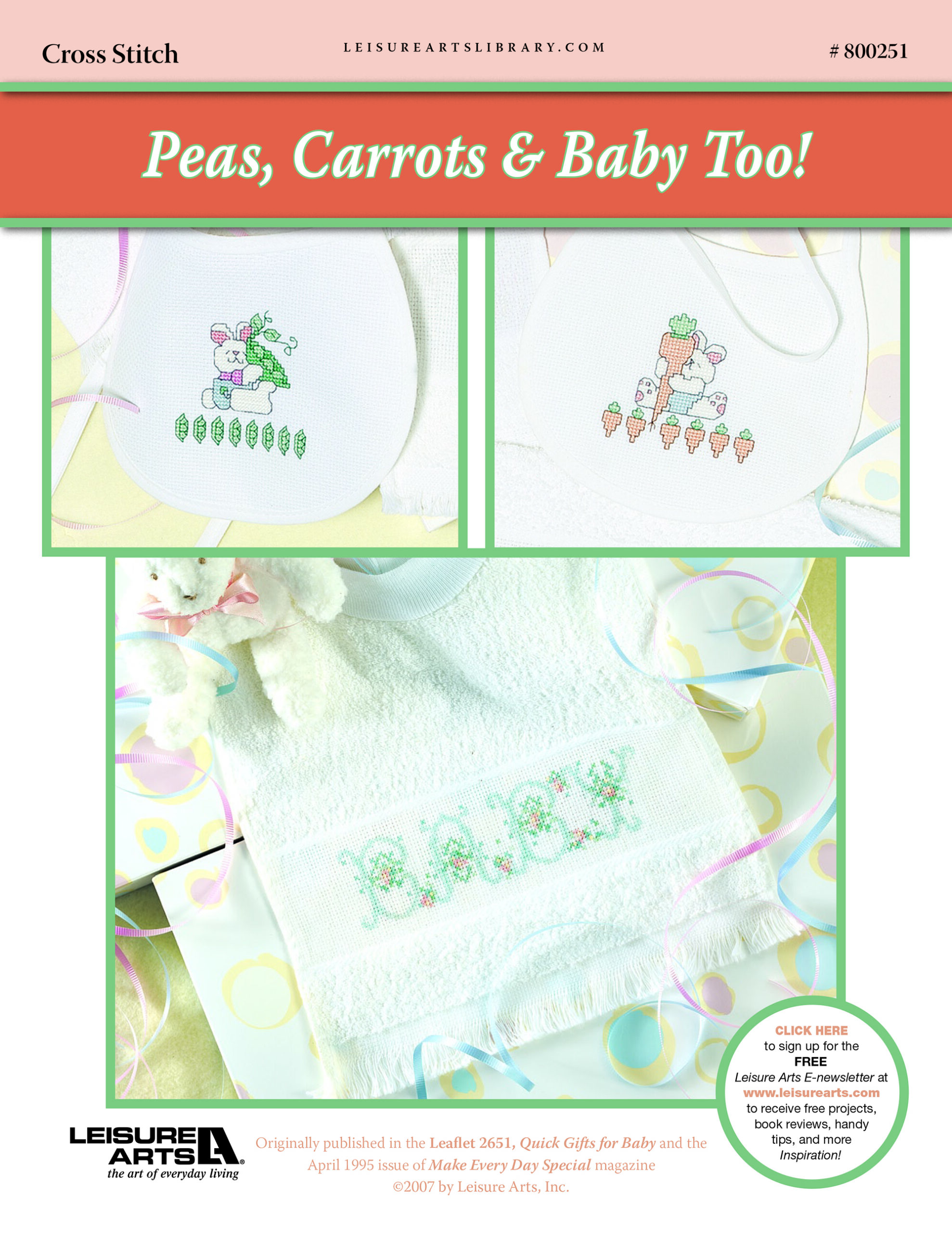 Leisure Arts ePattern Peas Carrots Baby Too