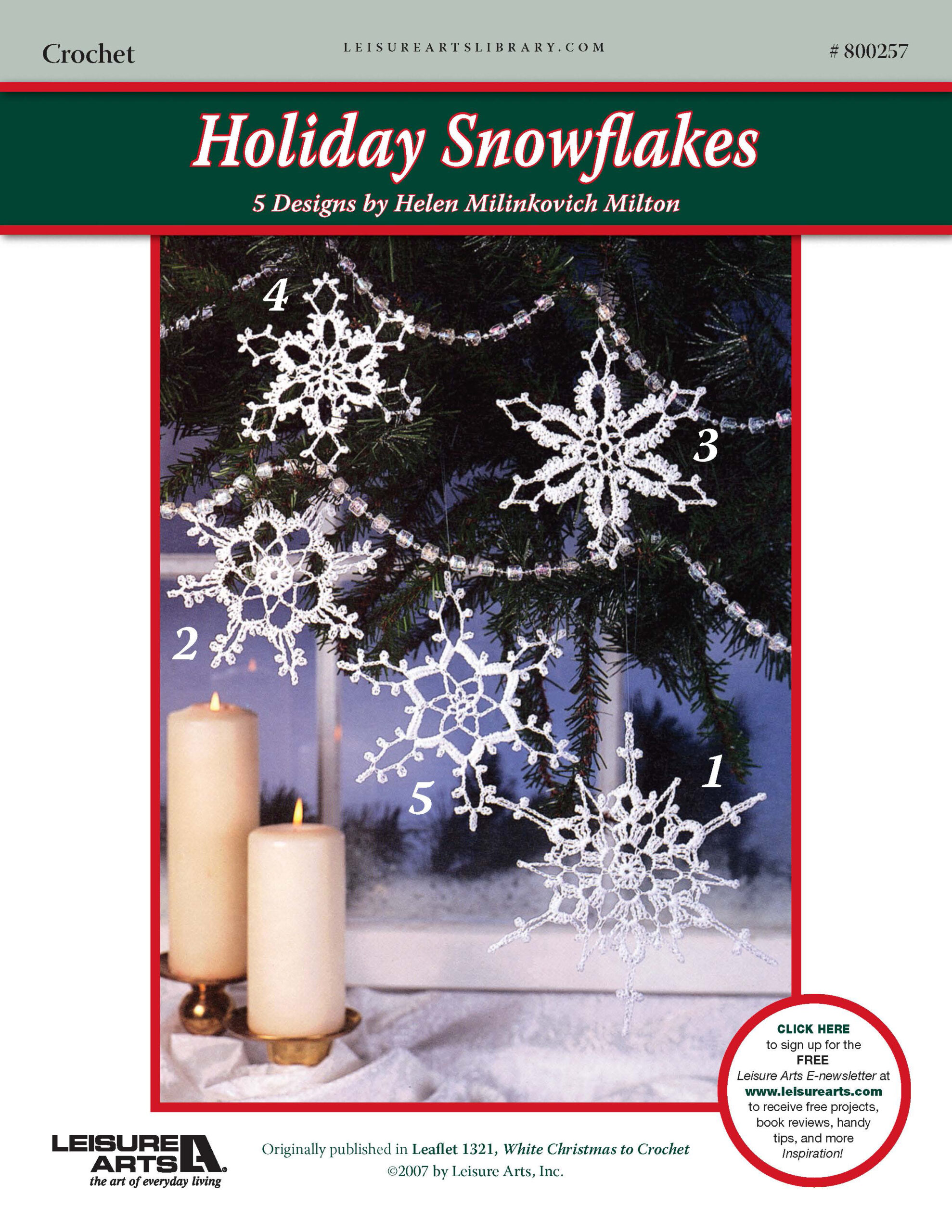 Leisure Arts Holiday Snowflakes Crochet ePattern