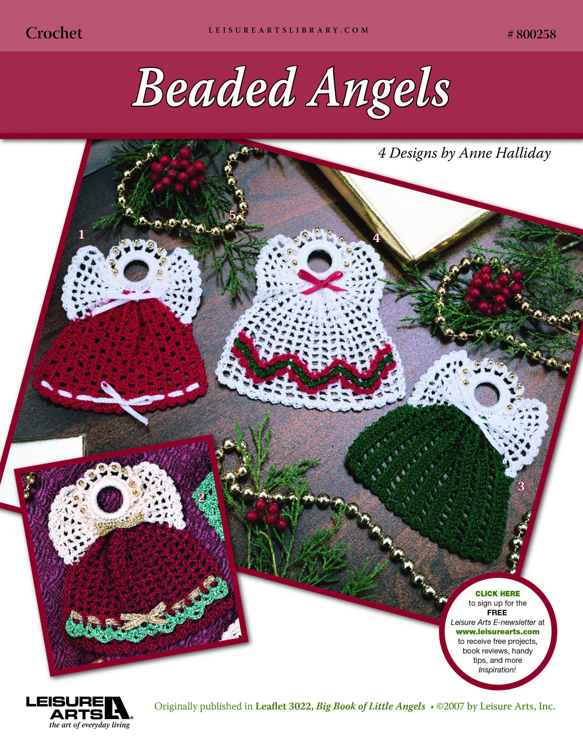 Leisure Arts Big Book Little Angels Beaded Crochet ePattern