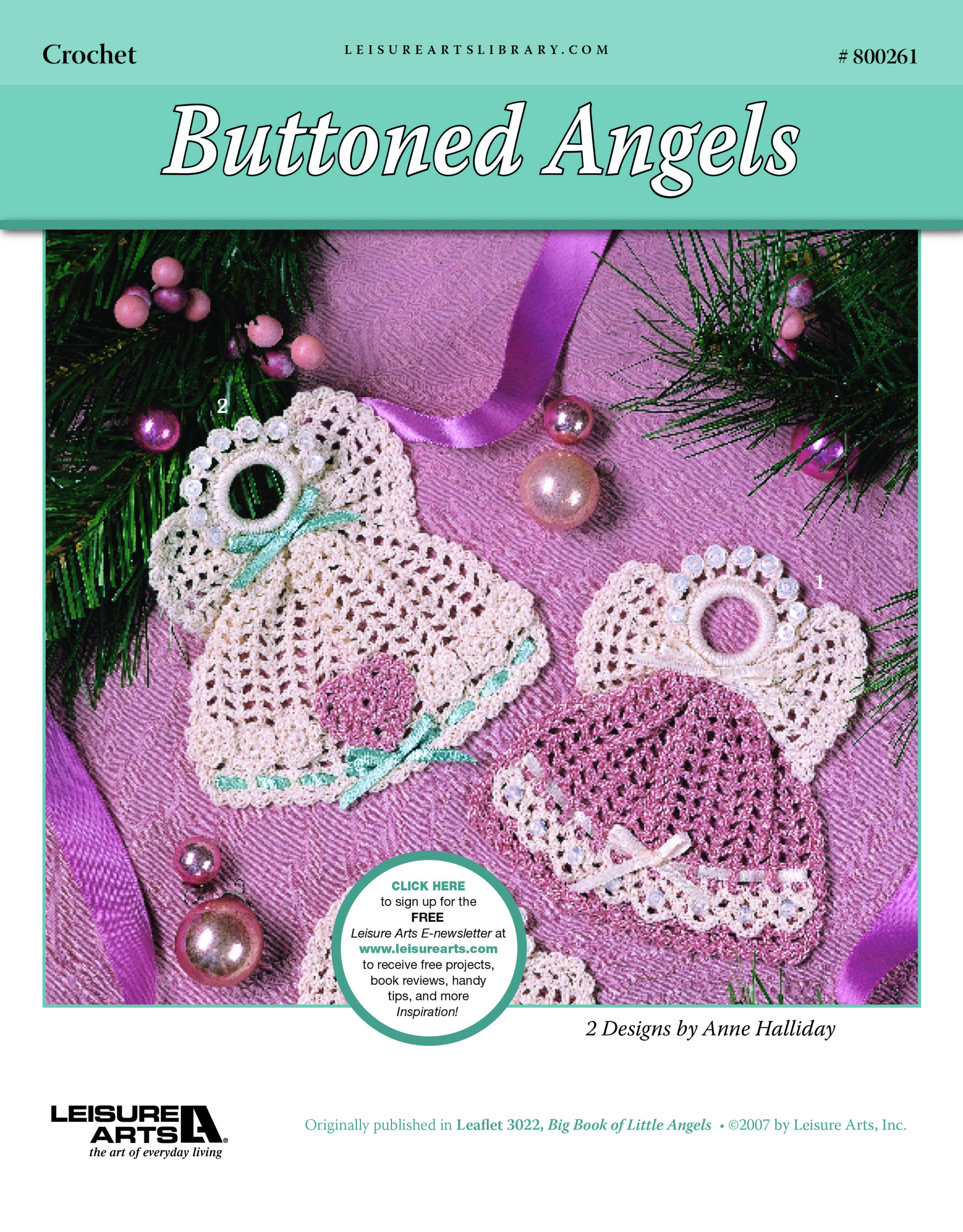 Leisure Arts Big Book Little Angels Buttoned Crochet ePattern