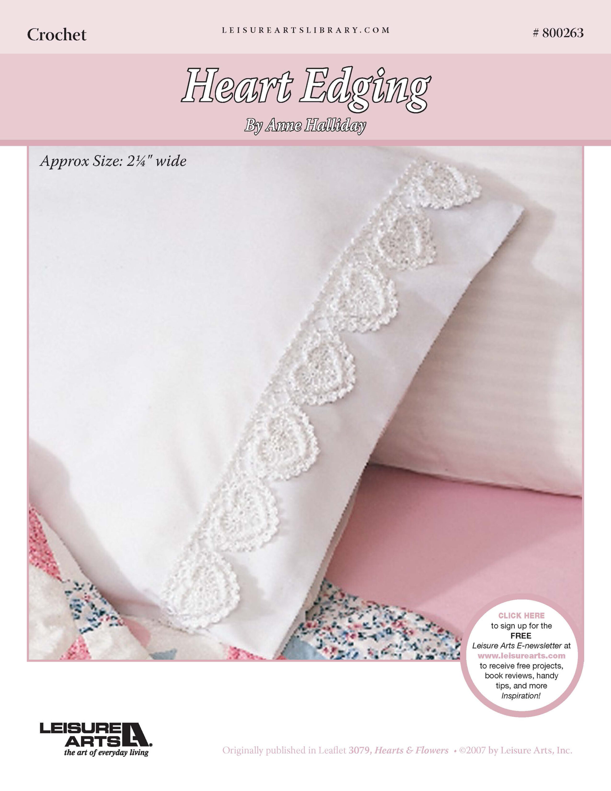 Leisure Arts Hearts Flowers Heart Edging Crochet ePattern