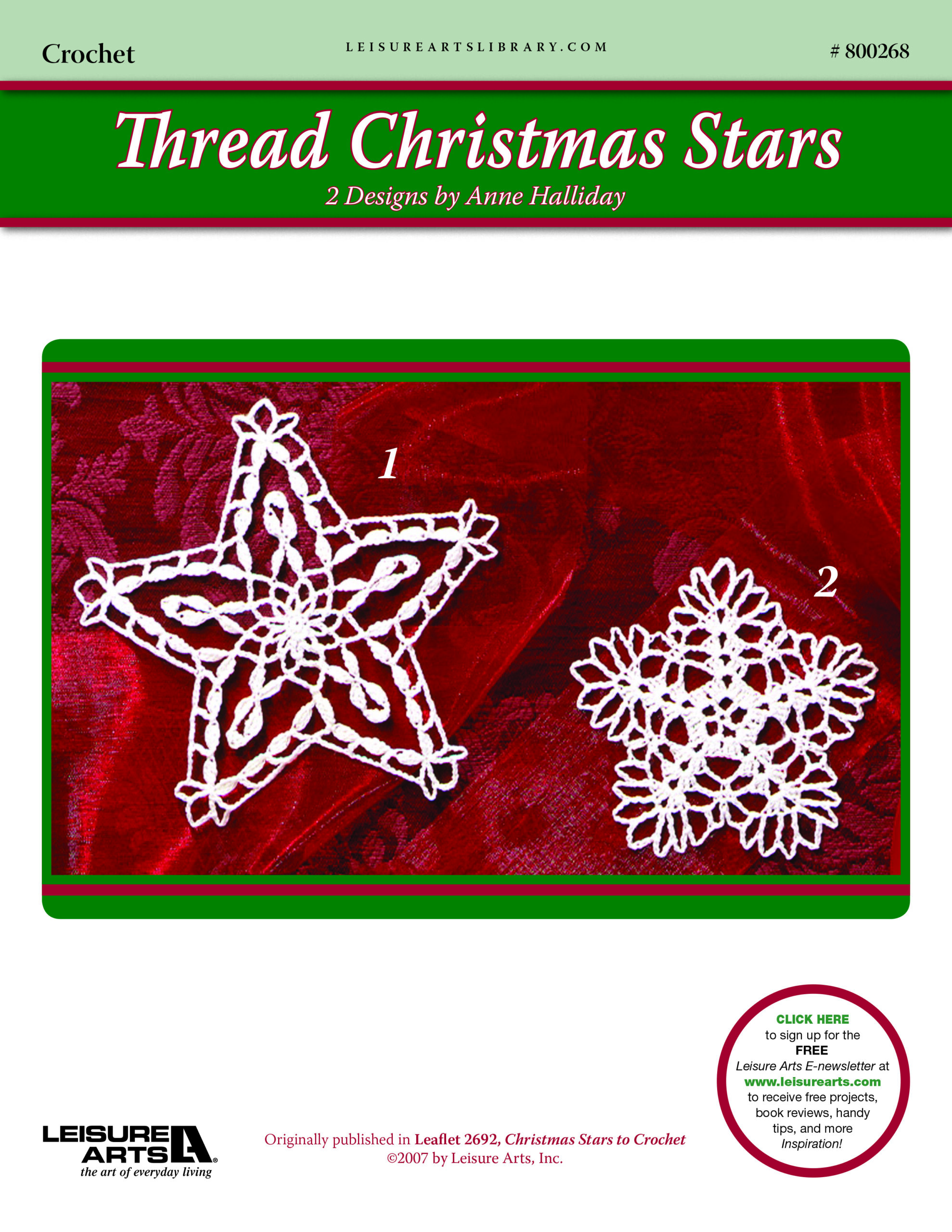 Leisure Arts Christmas Stars To Crochet Crochet ePattern