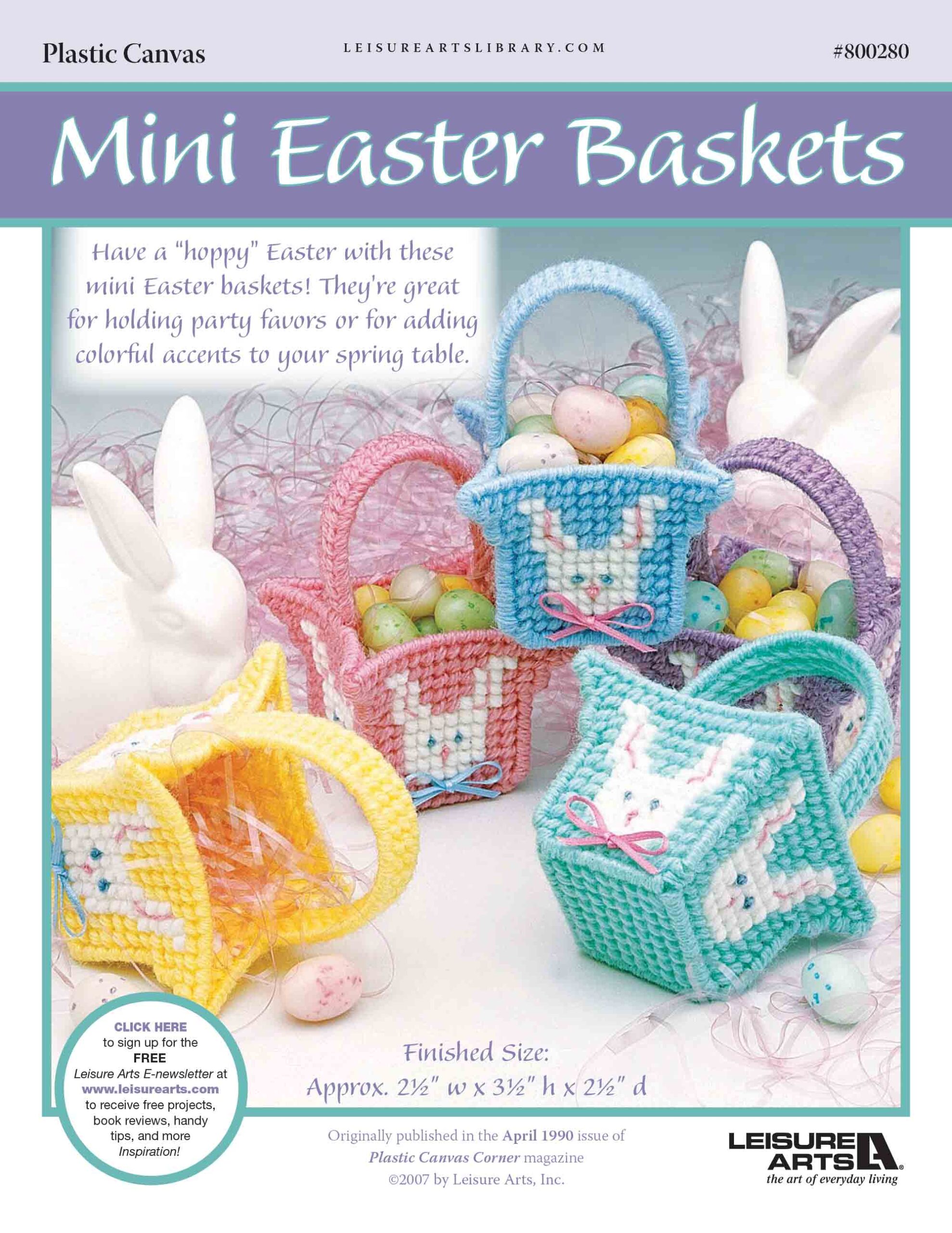 Leisure Arts Mini Easter Baskets Plastic Canvas ePattern
