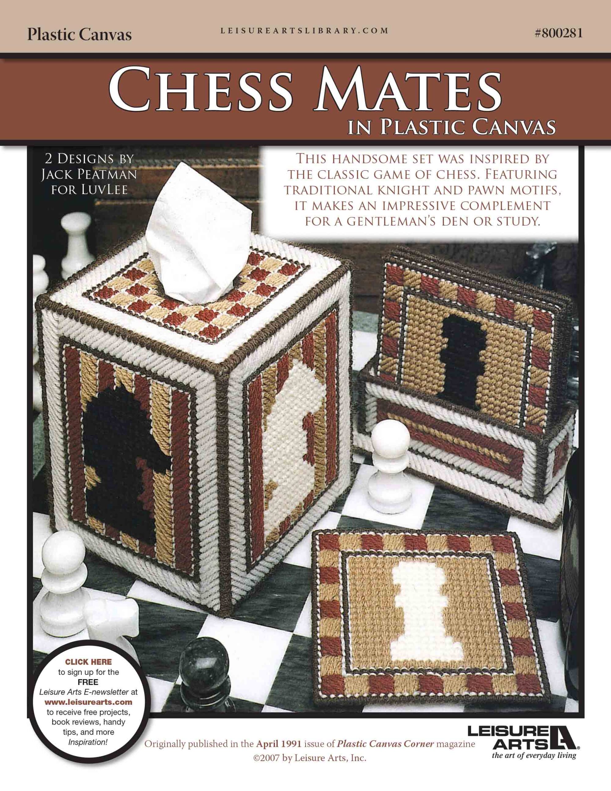 Leisure Arts Chess Mates Set Plastic Canvas ePattern