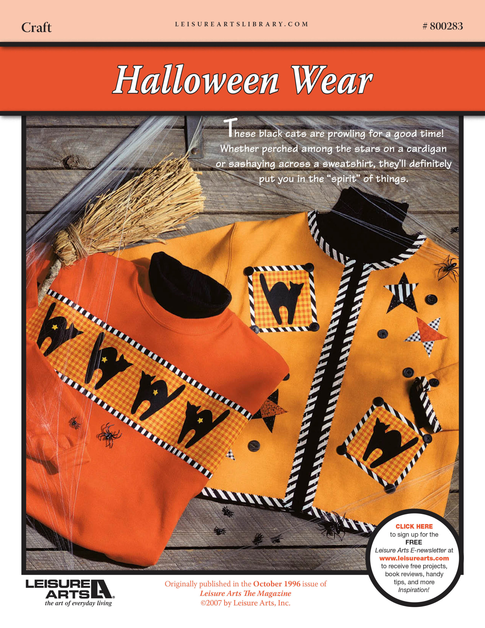 Leisure Arts Halloween Wear Applique ePattern