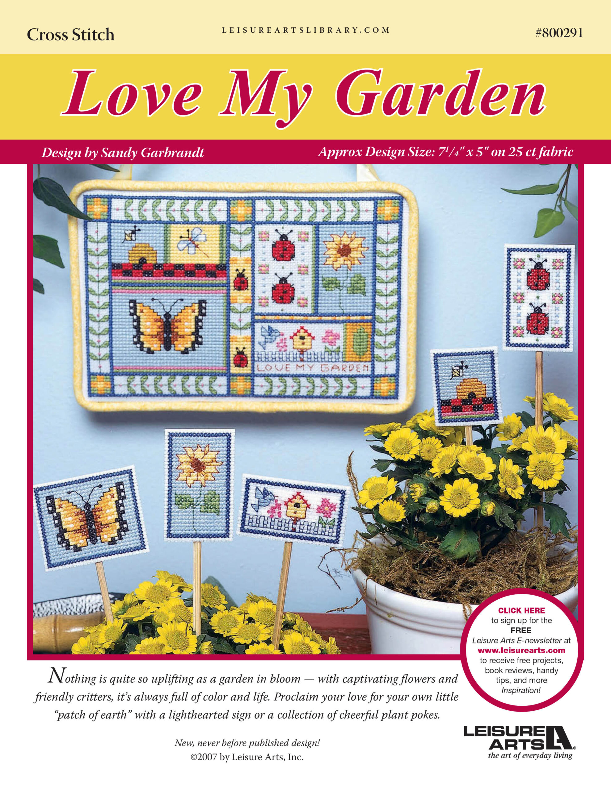 Leisure Arts Love My Garden Cross Stitch ePattern