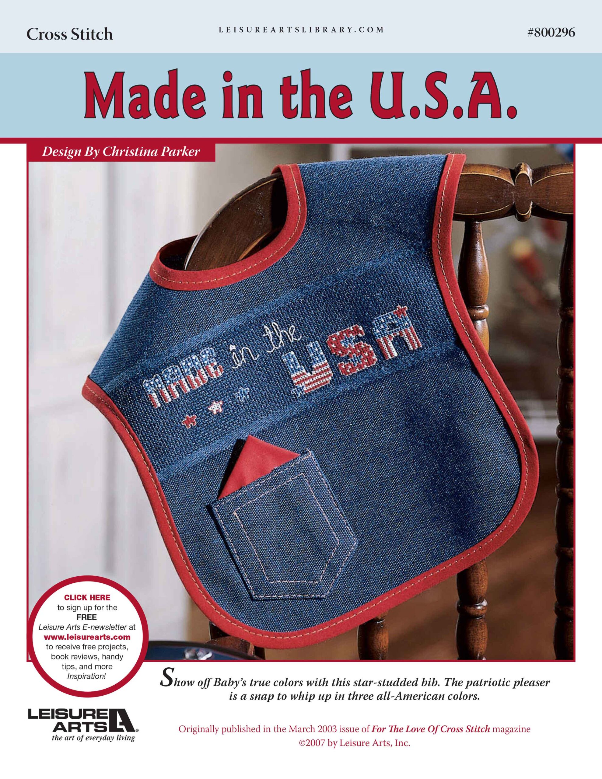 Leisure Arts Made in the USA Cross Stitch ePattern