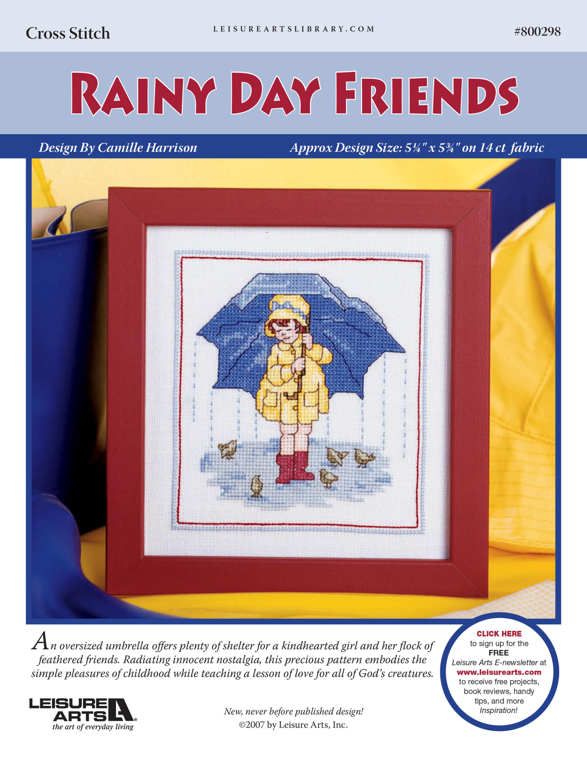 Leisure Arts Rainy Day Friends Cross Stitch ePattern