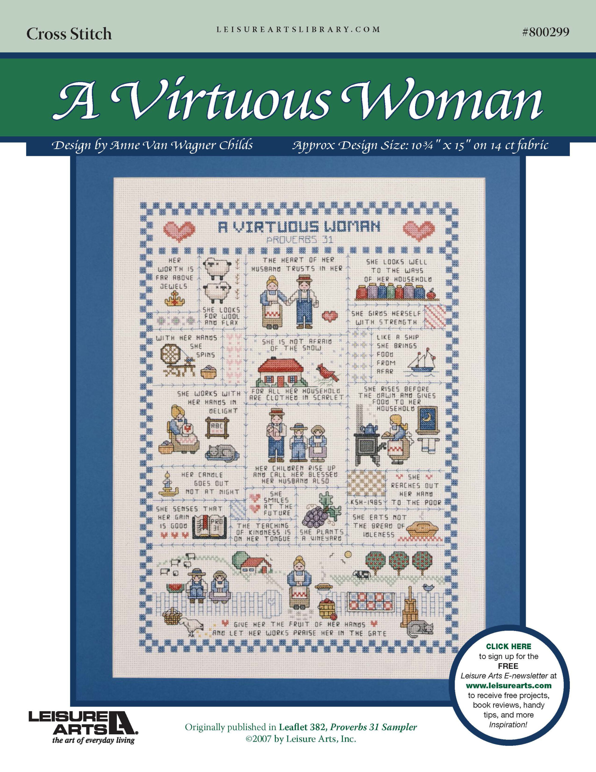 Leisure Arts A Virtuous Woman Cross Stitch ePattern