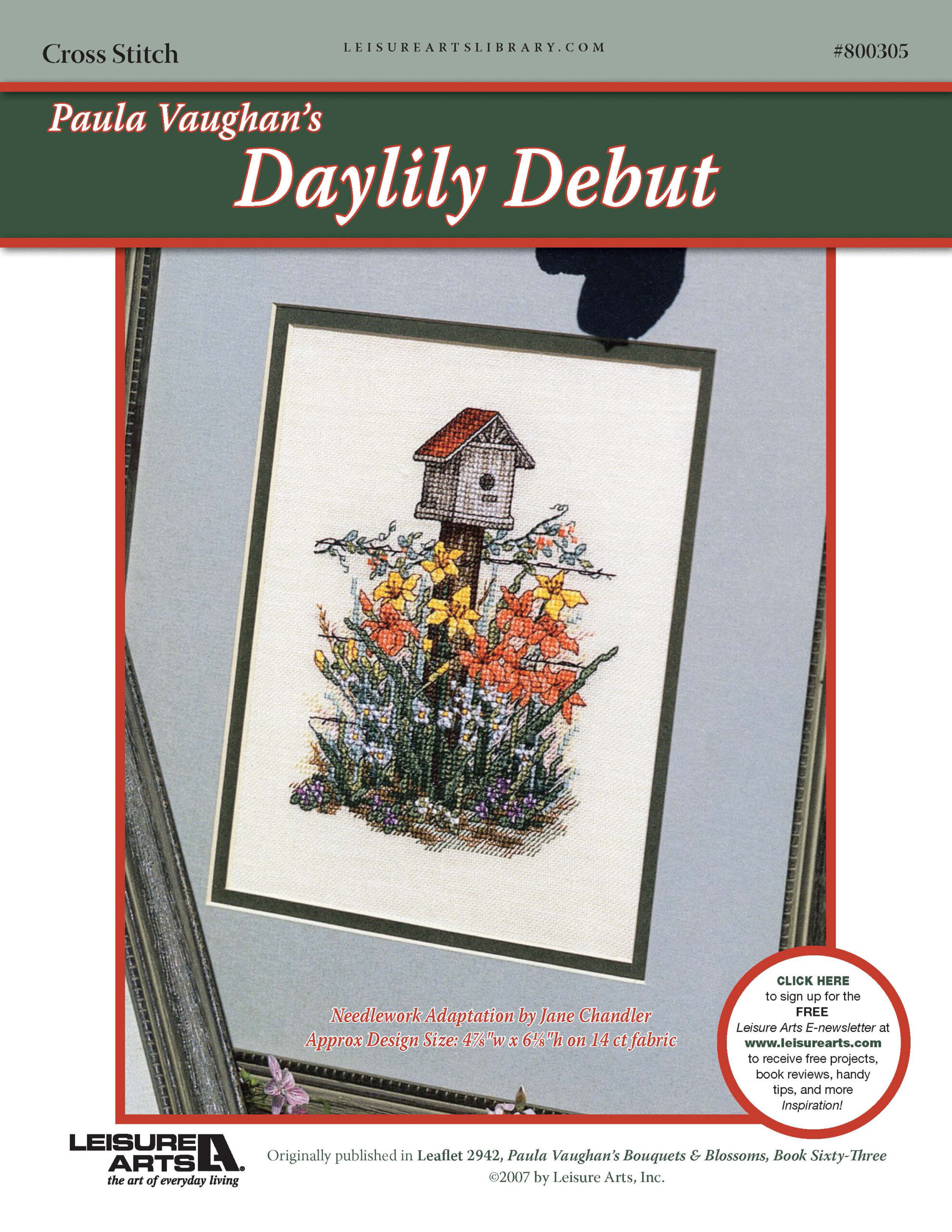 Leisure Arts Paula Vaughans Daylily Debut Cross Stitch ePattern