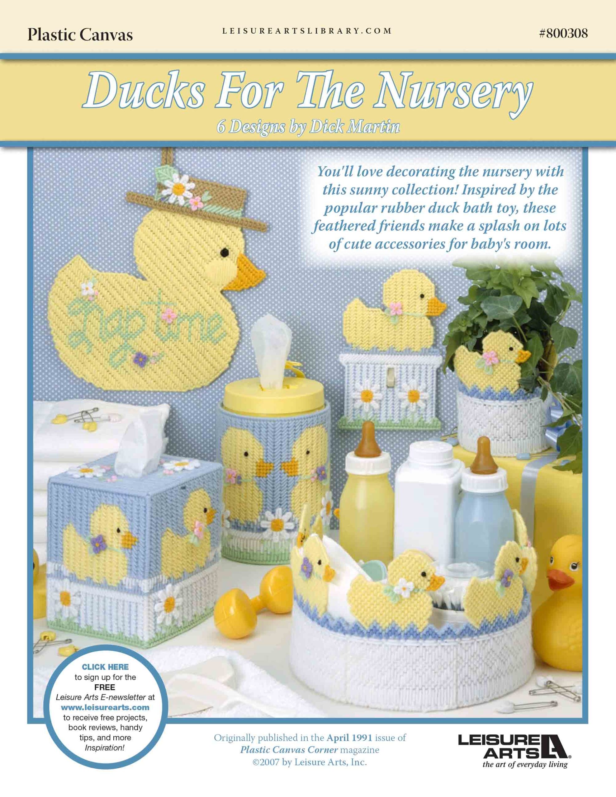 Leisure Arts Ducks For The Nursery Plastic Canvas ePattern