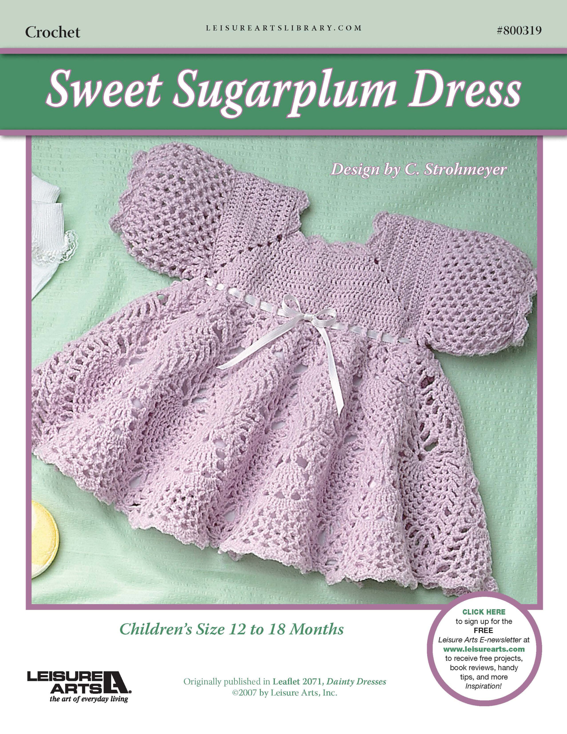 Leisure Arts Dainty Dresses Sweet Sugarplum Crochet ePattern
