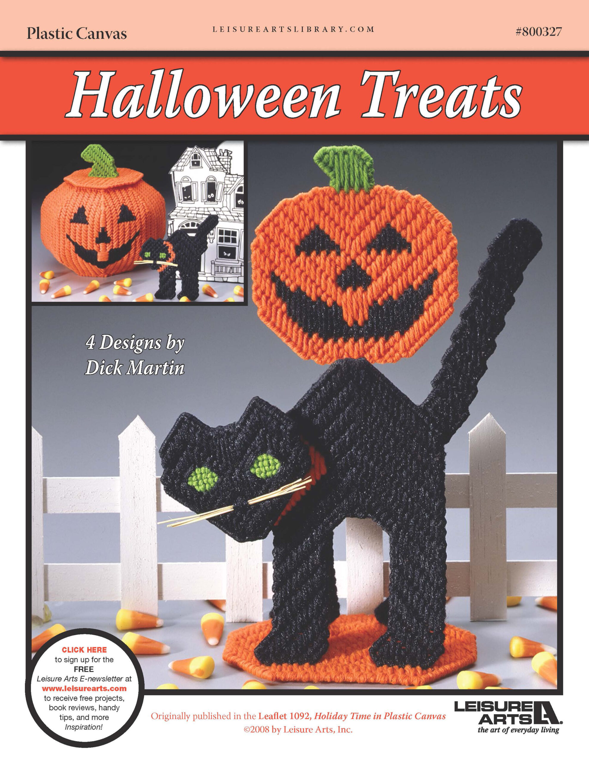Leisure Arts Holiday Time In Plastic Canvas Halloween Treats Set ePattern