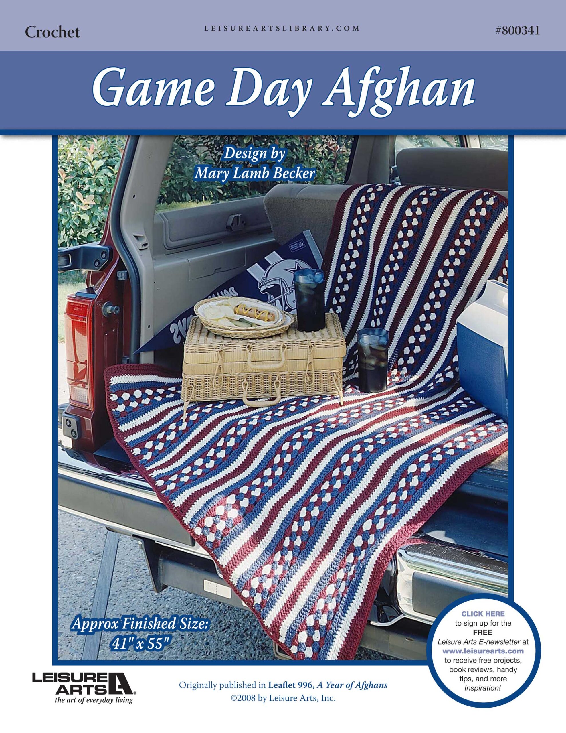 Leisure Arts A Year of Afghans Book 1 Game Day Crochet ePattern