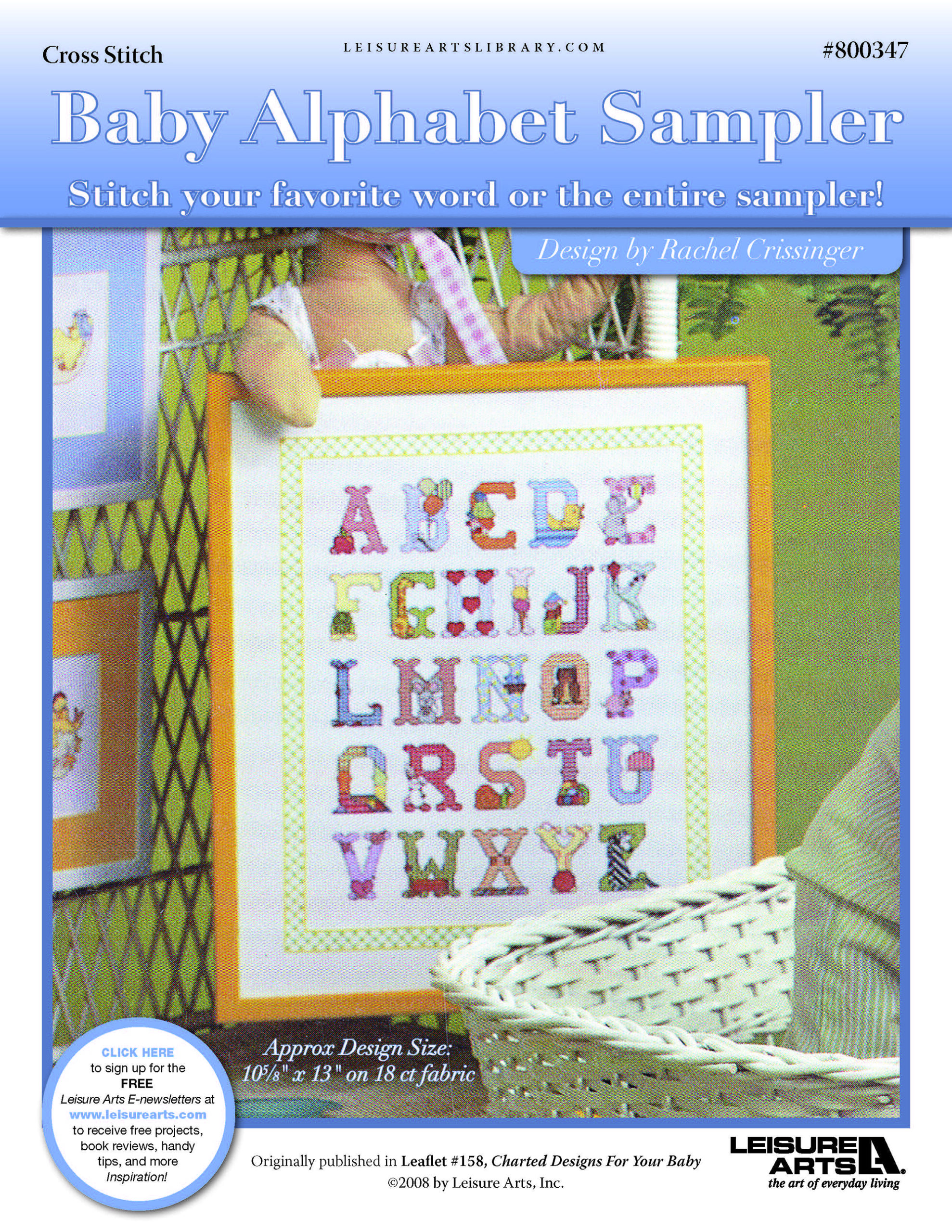 Leisure Arts ePattern Baby Alphabet Sampler