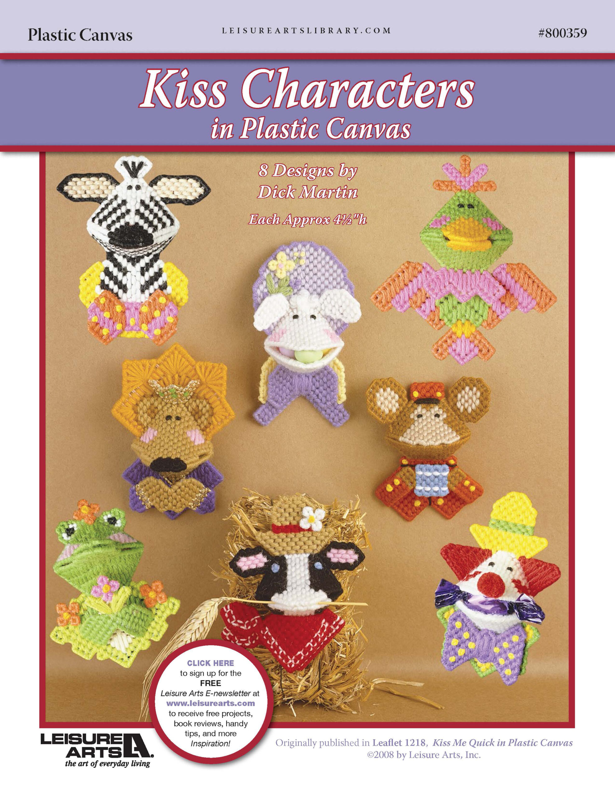 Leisure Arts Kiss Characters In Plastic Canvas ePattern