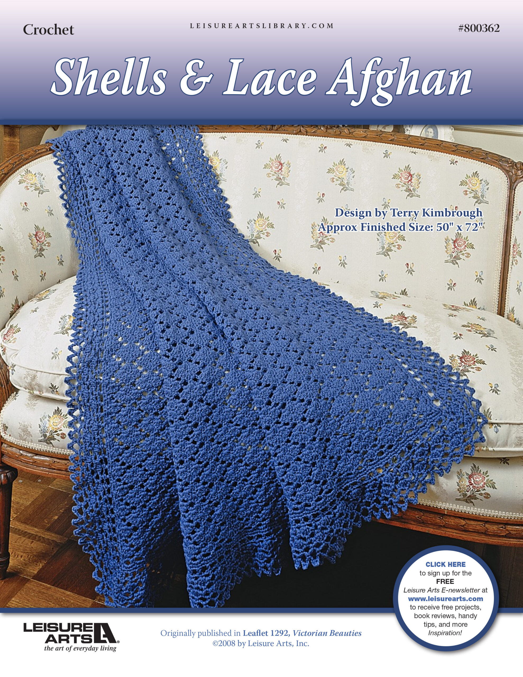 Leisure Arts Shells and Lace Afghan Crochet ePattern