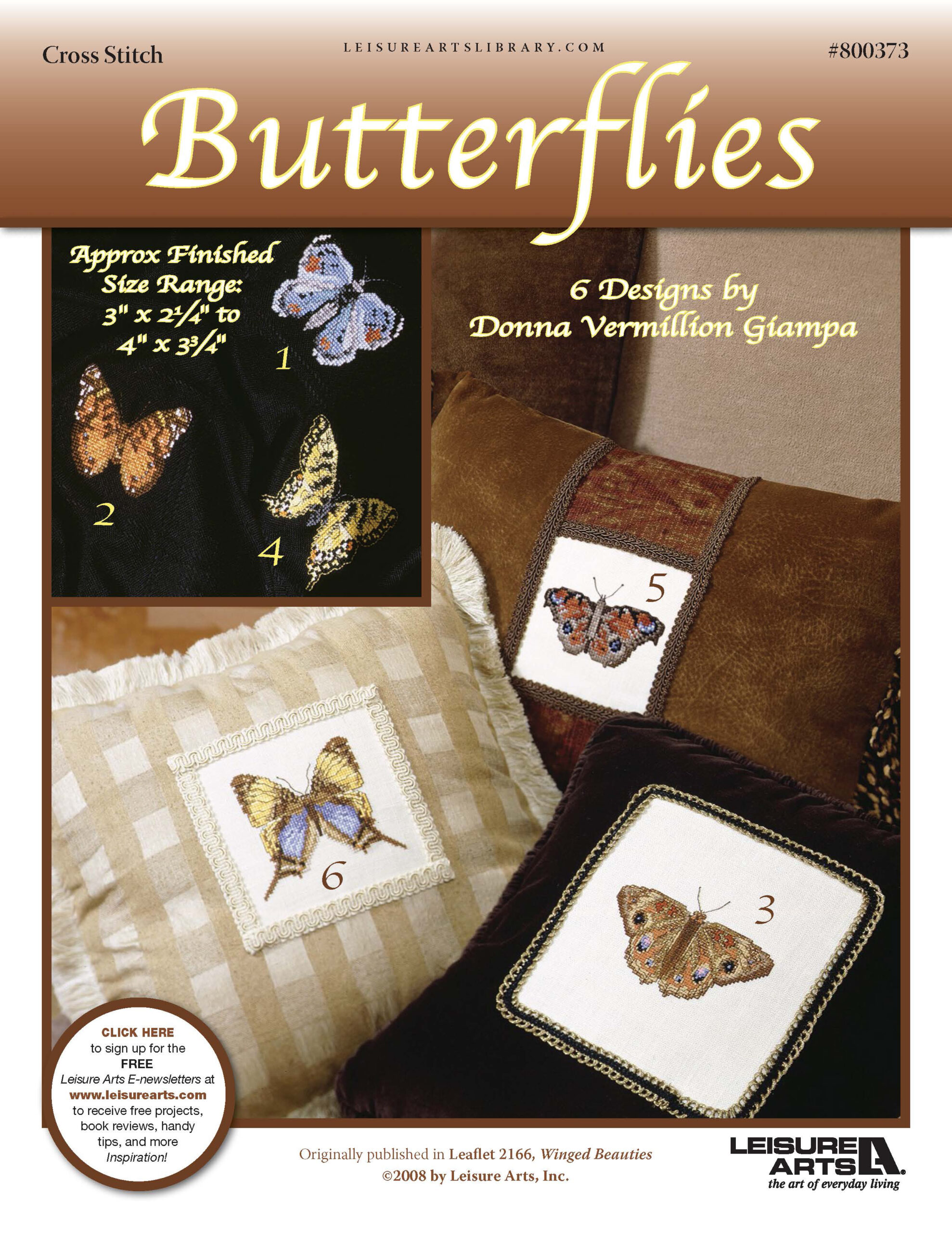 Leisure Arts Butterflies Cross Stitch ePattern