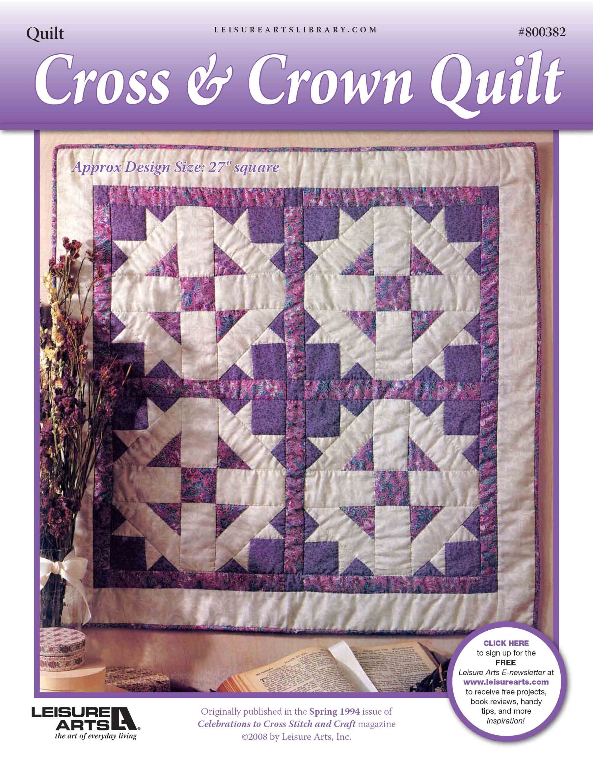 Leisure Arts Cross Crown Quilt ePattern