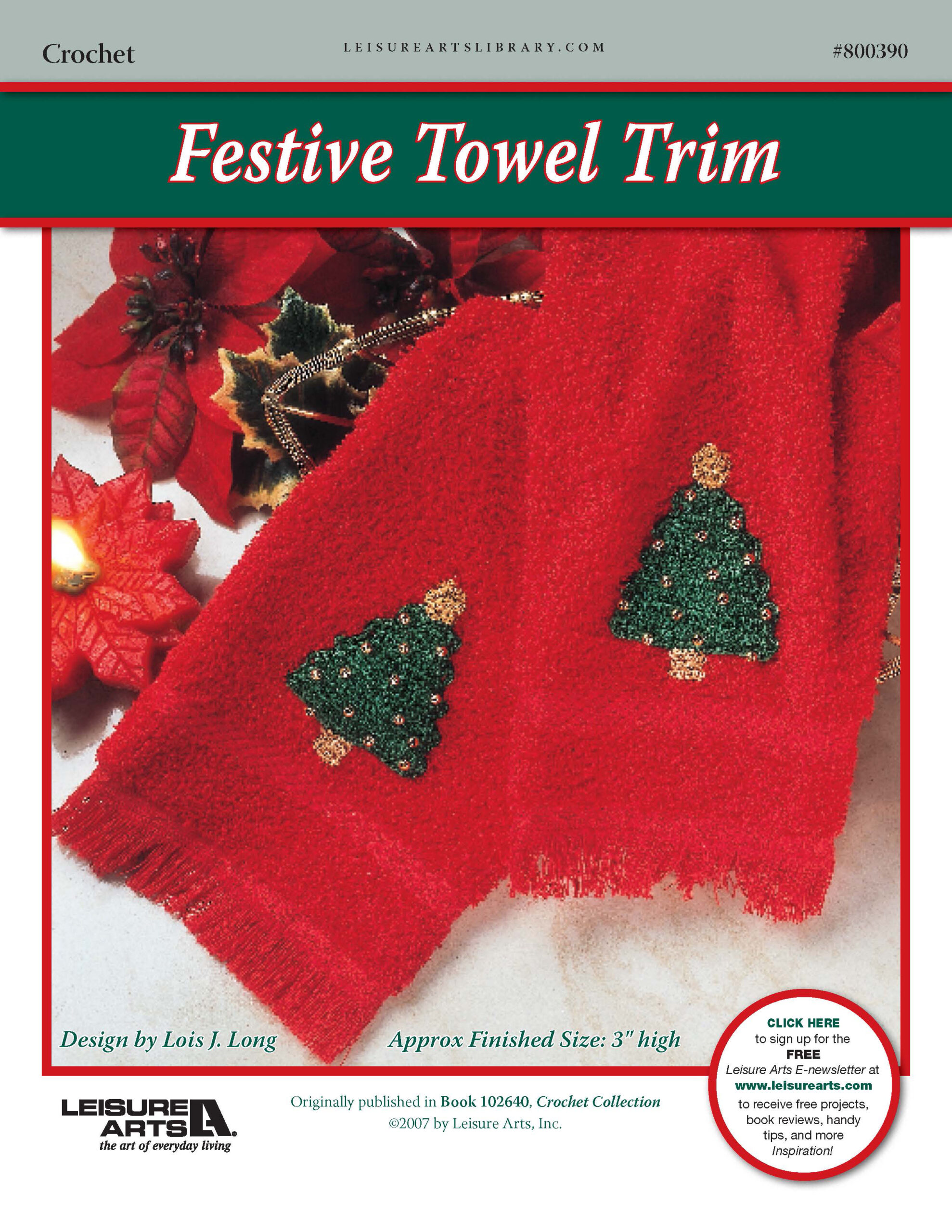 Leisure Arts Festive Towel Trim ePattern