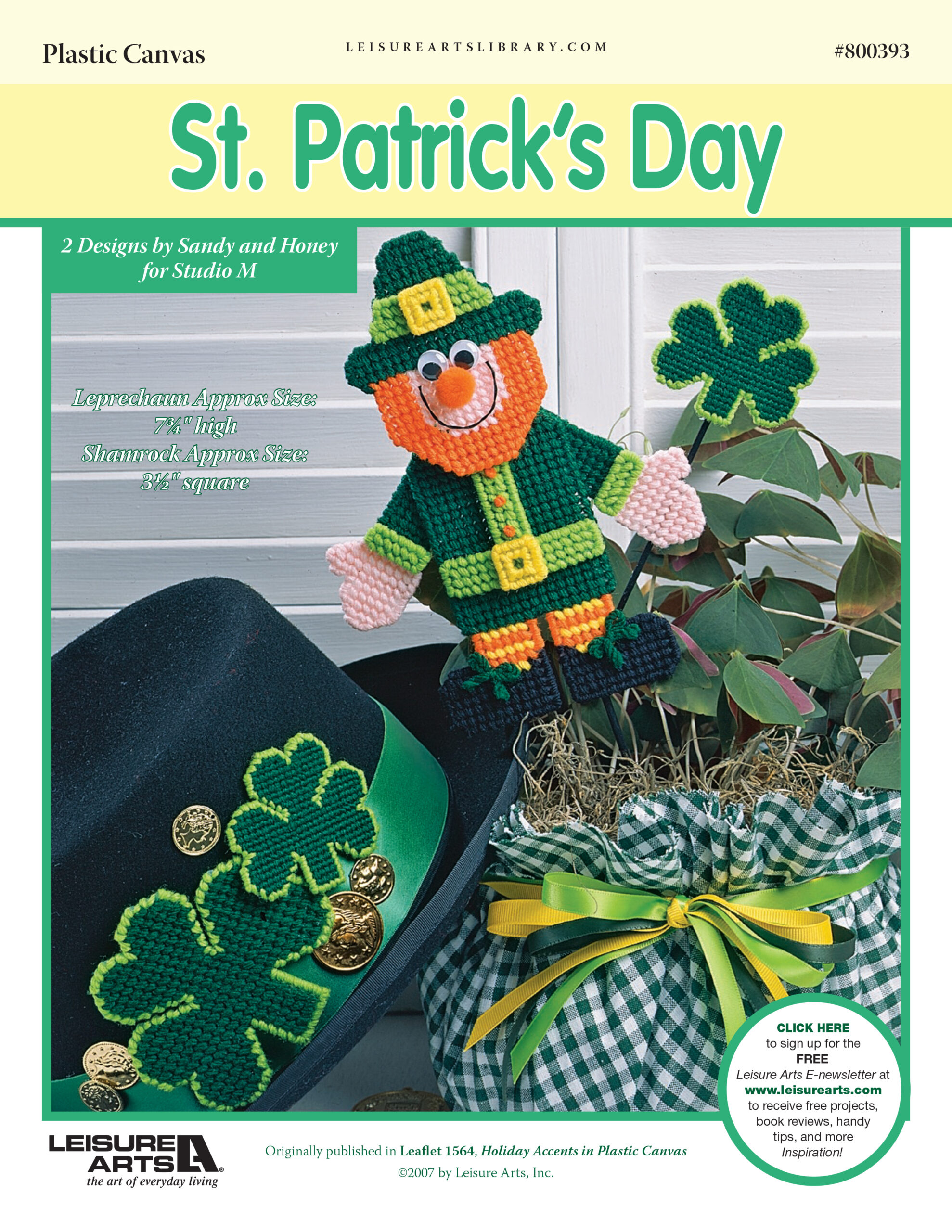 Leisure Arts Holiday Accents In Plastic Canvas St. Patricks Day ePattern