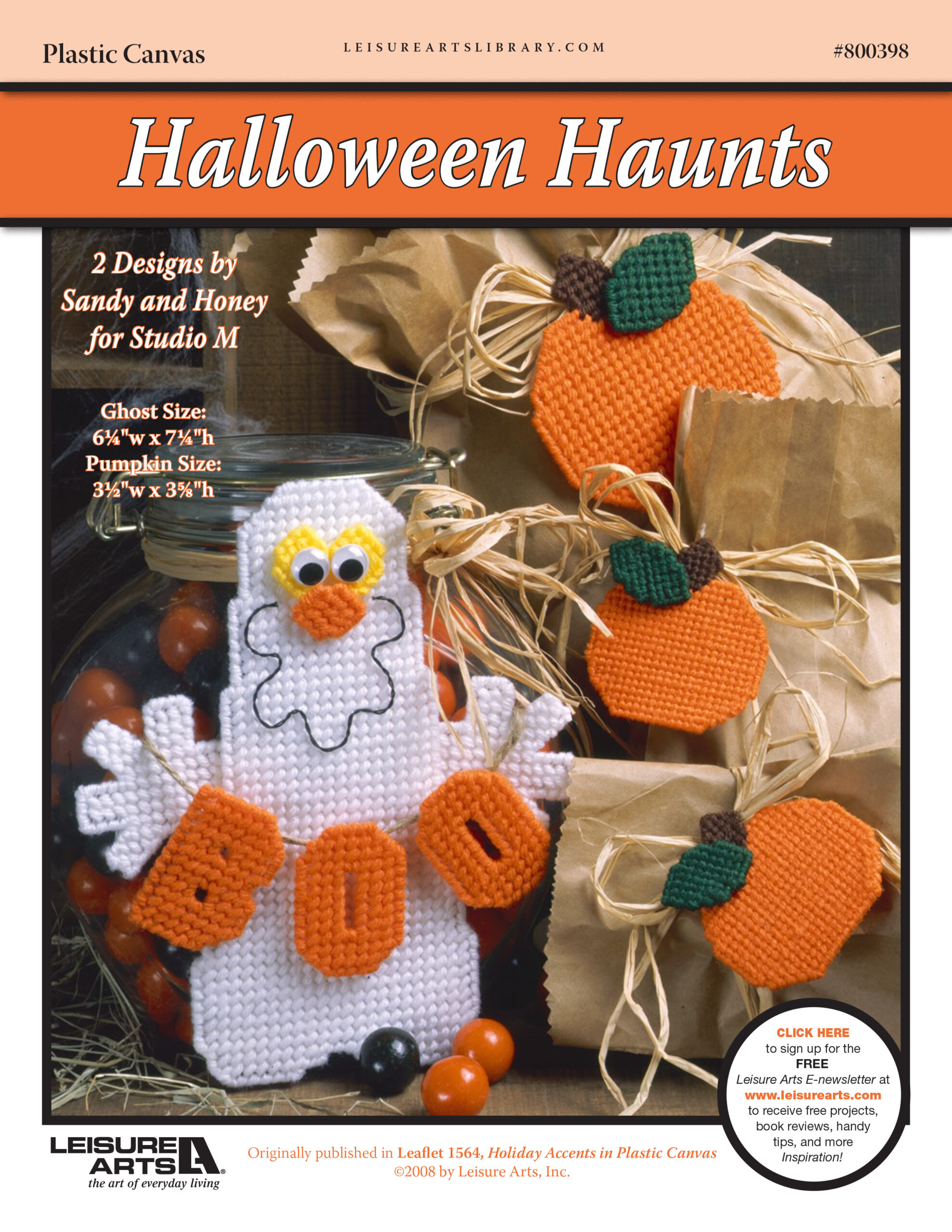 Leisure Arts Holiday Accents In Plastic Canvas Halloween Haunts ePattern
