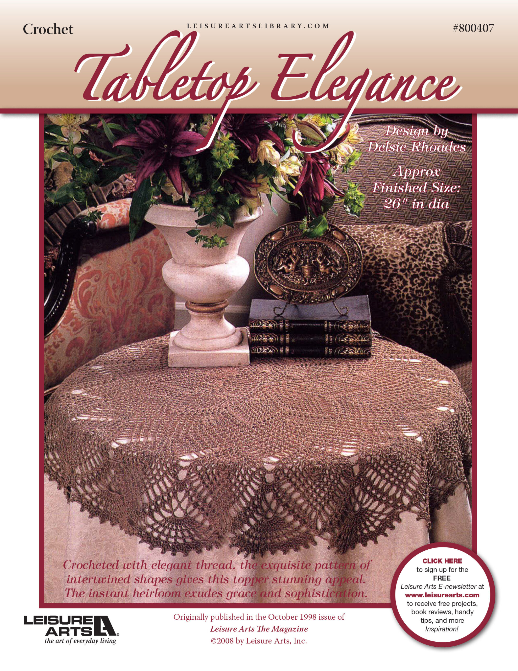 Leisure Arts Tabletop Elegance Crochet ePattern