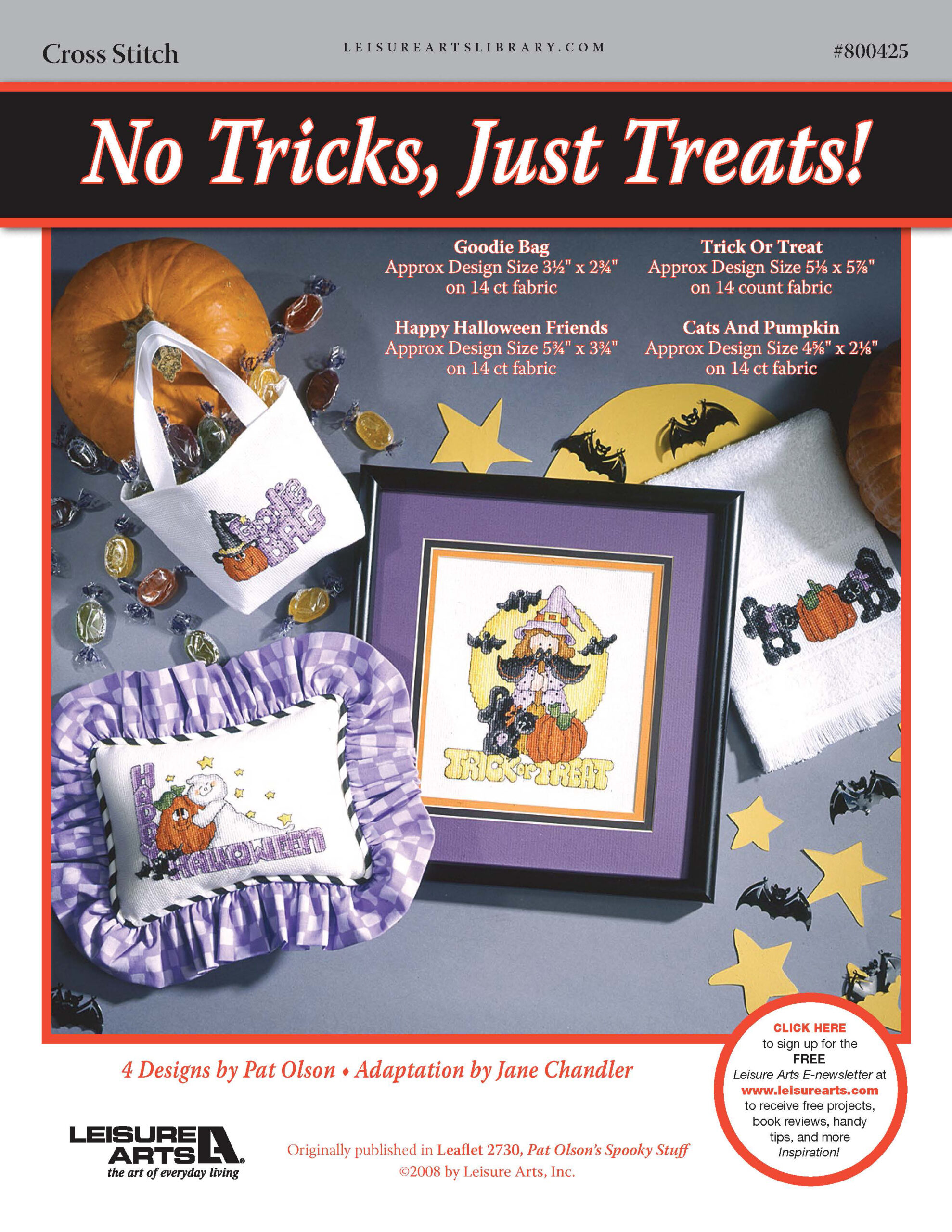 Leisure Arts Pat Olsens Spooky Stuff No Tricks Just Treats Cross Stitch ePattern
