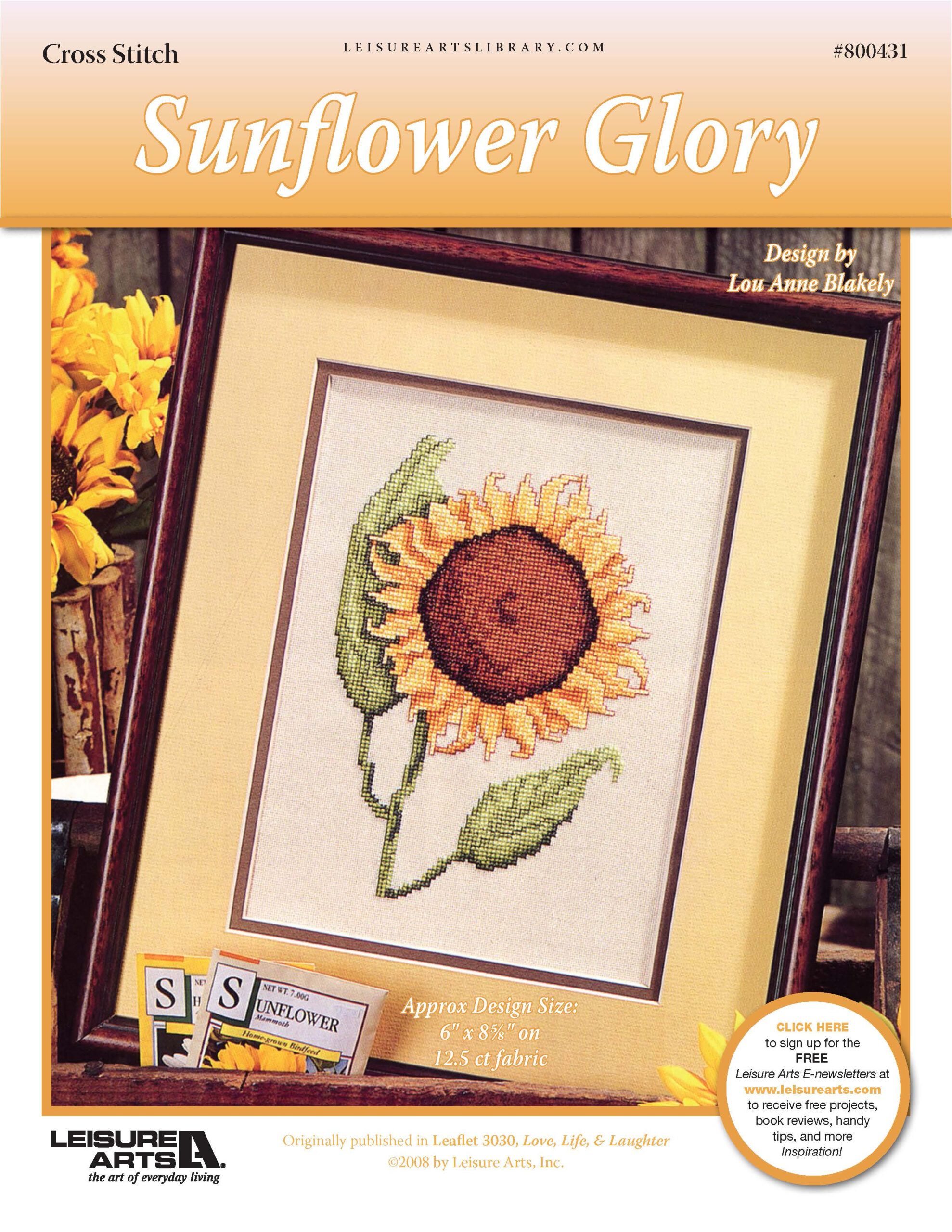 Leisure Arts Sunflower Glory Cross Stitch ePattern