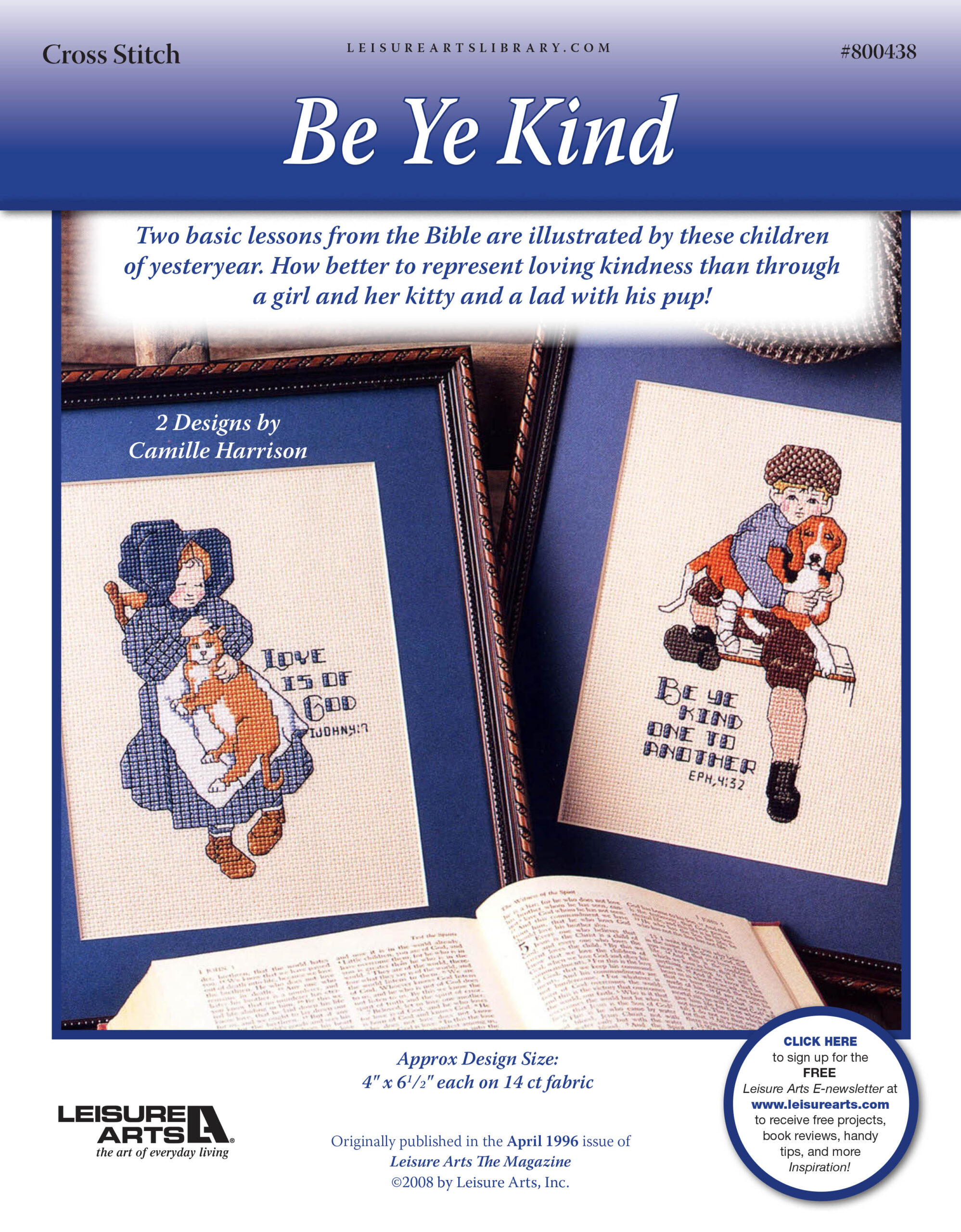 Leisure Arts Be Ye Kind Cross Stitch ePattern