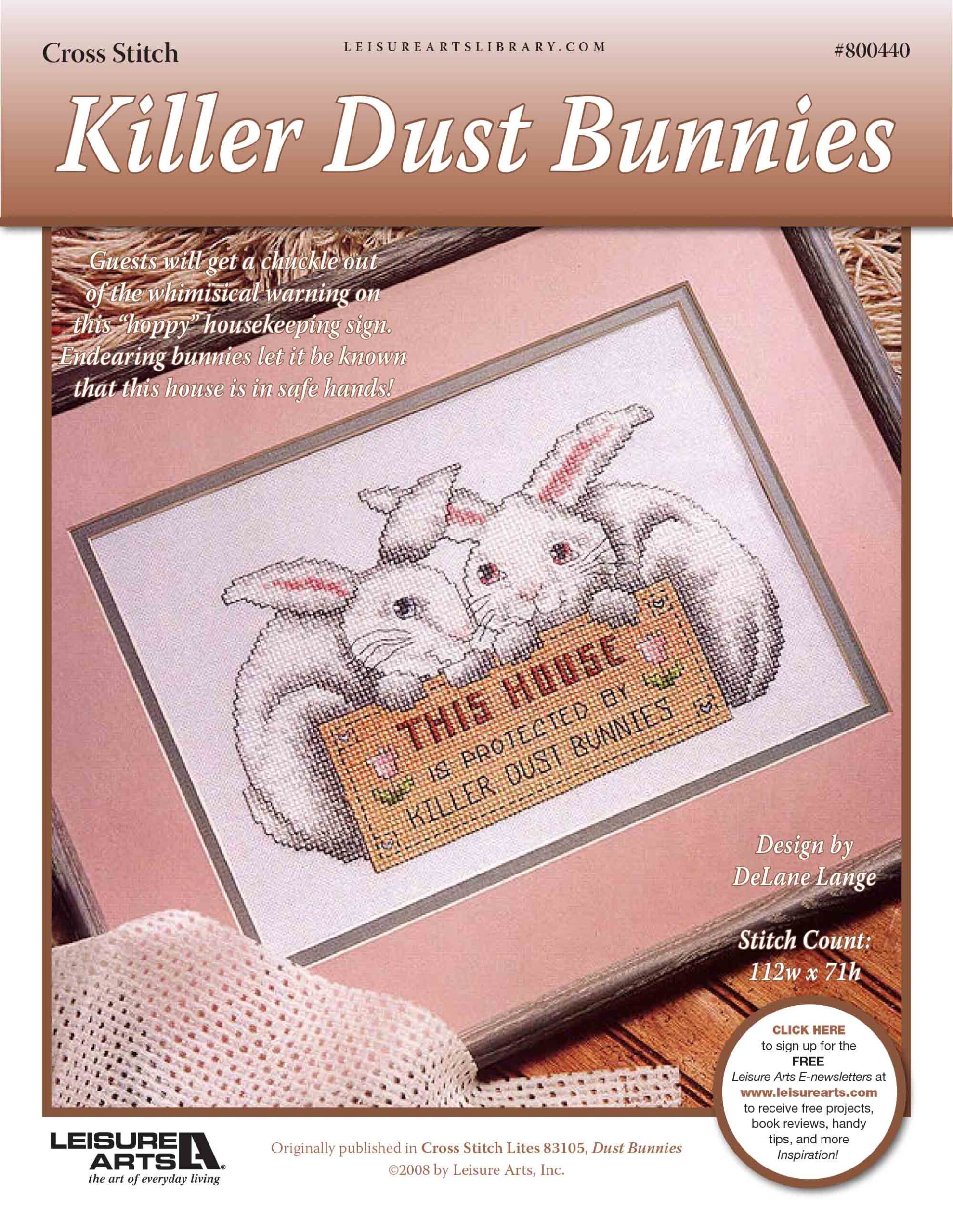 Leisure Arts Killer Dust Bunnies Cross Stitch ePattern