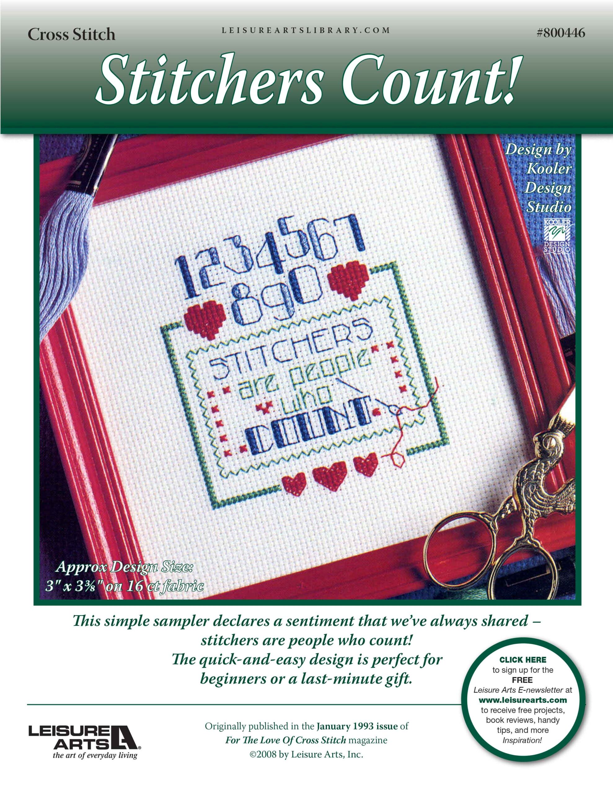 Leisure Arts Stitchers Count Cross Stitch ePattern