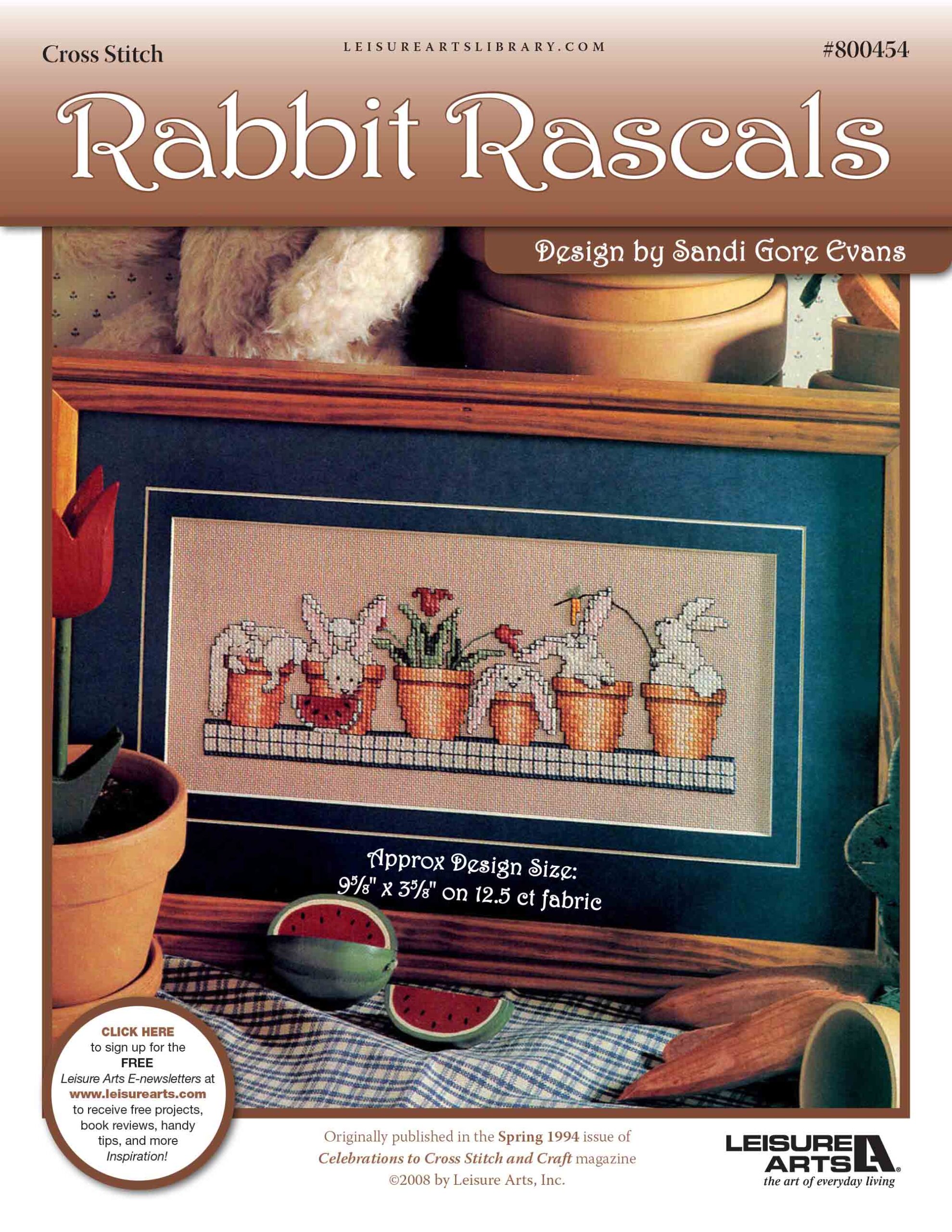 Leisure Arts Rabbit Rascals Cross Stitch ePattern