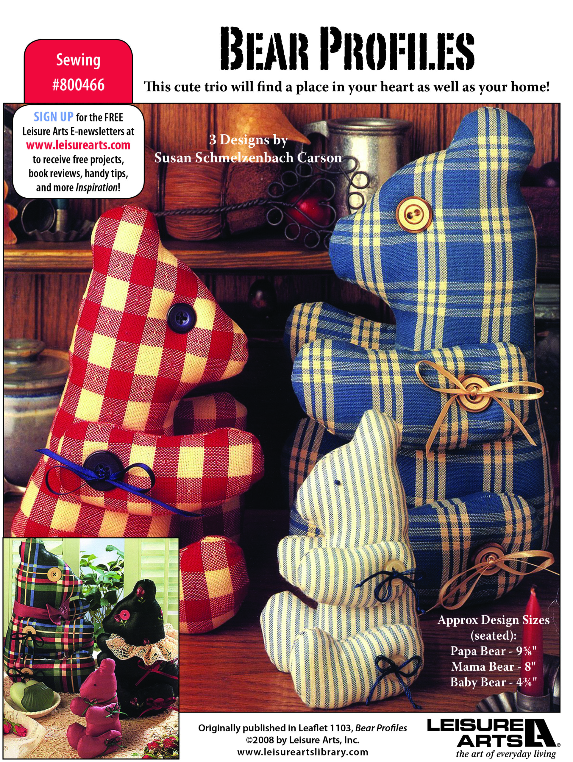 Leisure Arts Bear Profiles ePattern