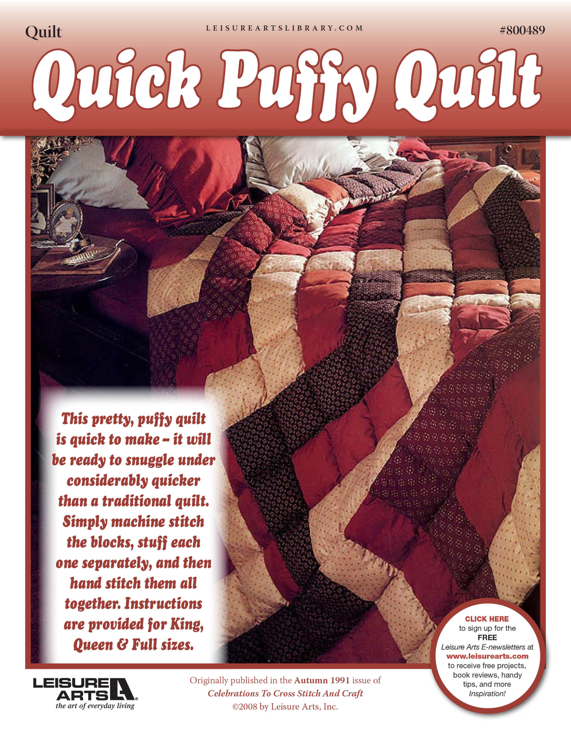 Leisure Arts Quick Puffy Quilt ePattern