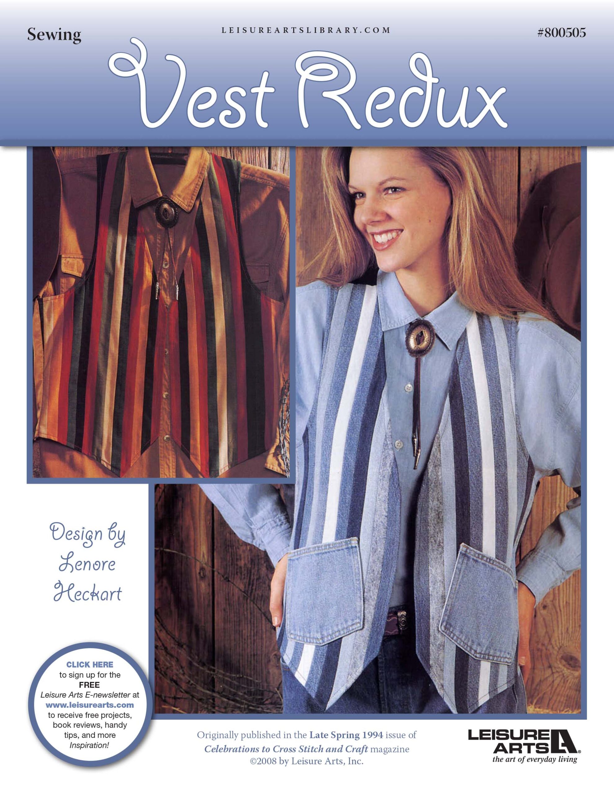 Leisure Arts Vest Redux Sewing ePattern