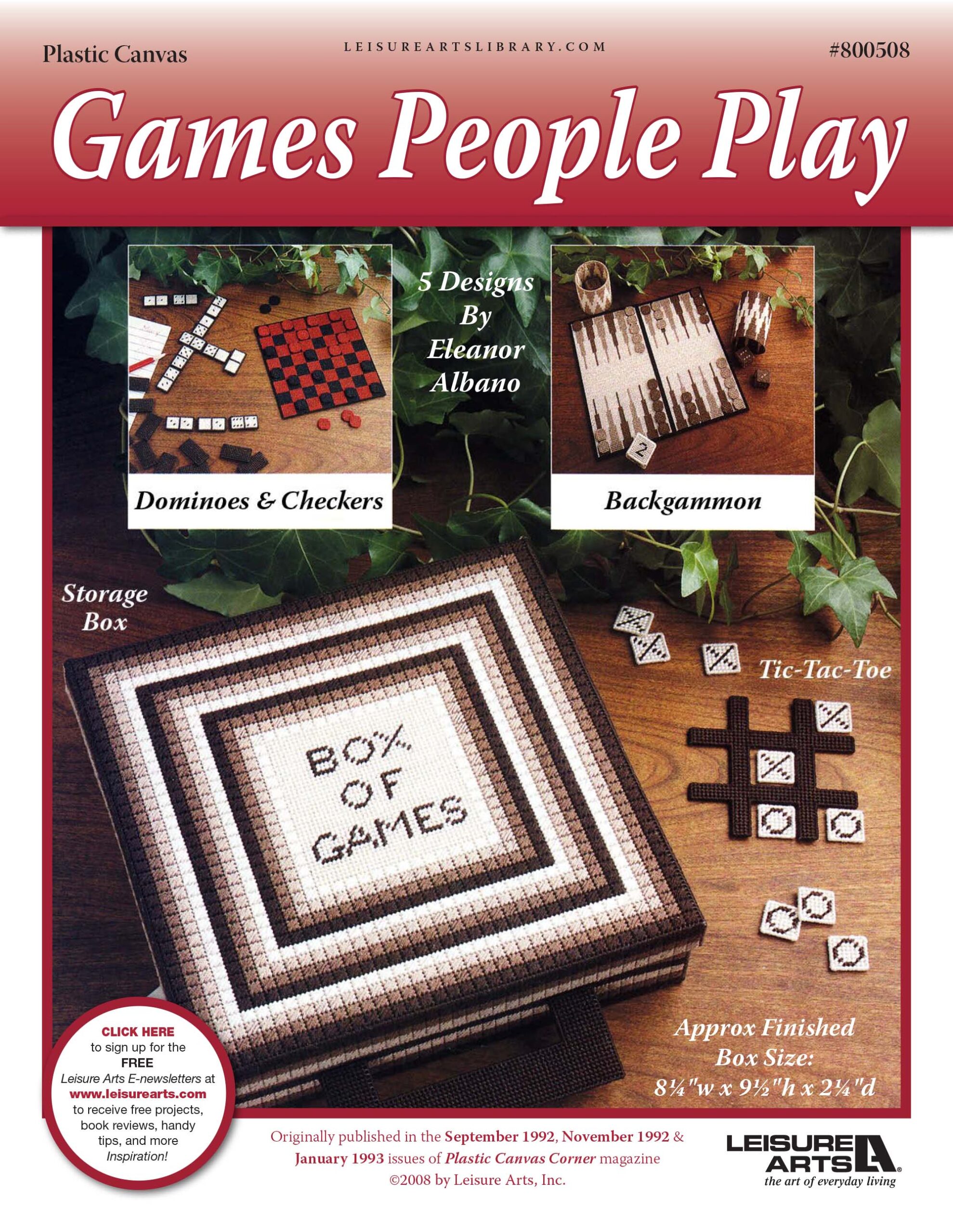 Leisure Arts Games People Play Plastic Canvas ePattern