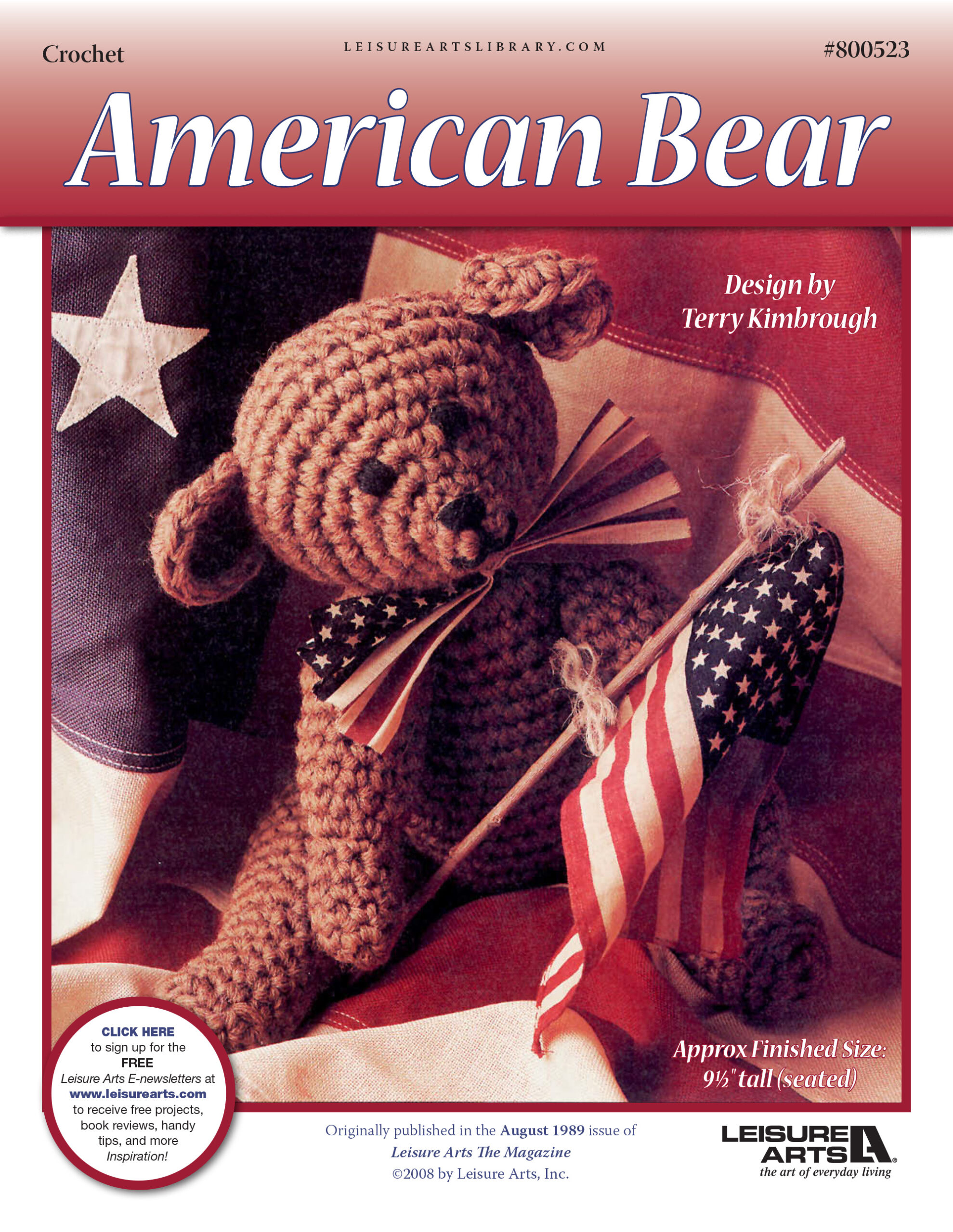Leisure Arts American Bear Crochet ePattern