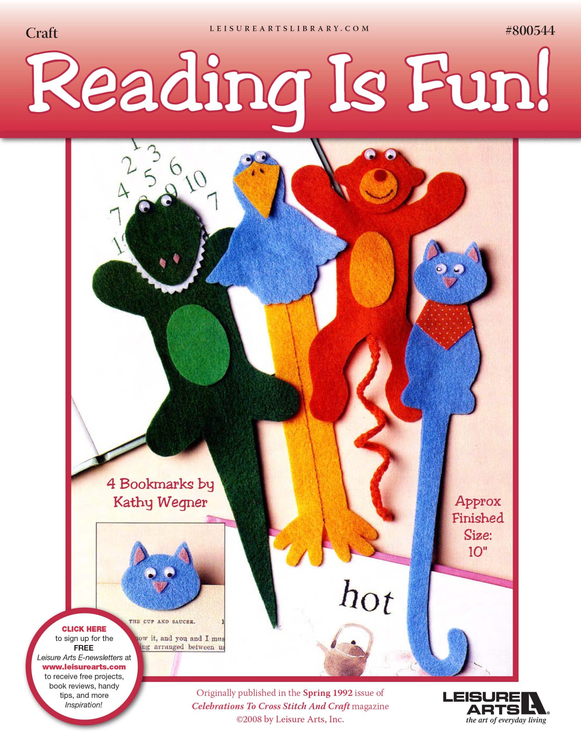 Leisure Arts Reading is Fun Craft ePattern