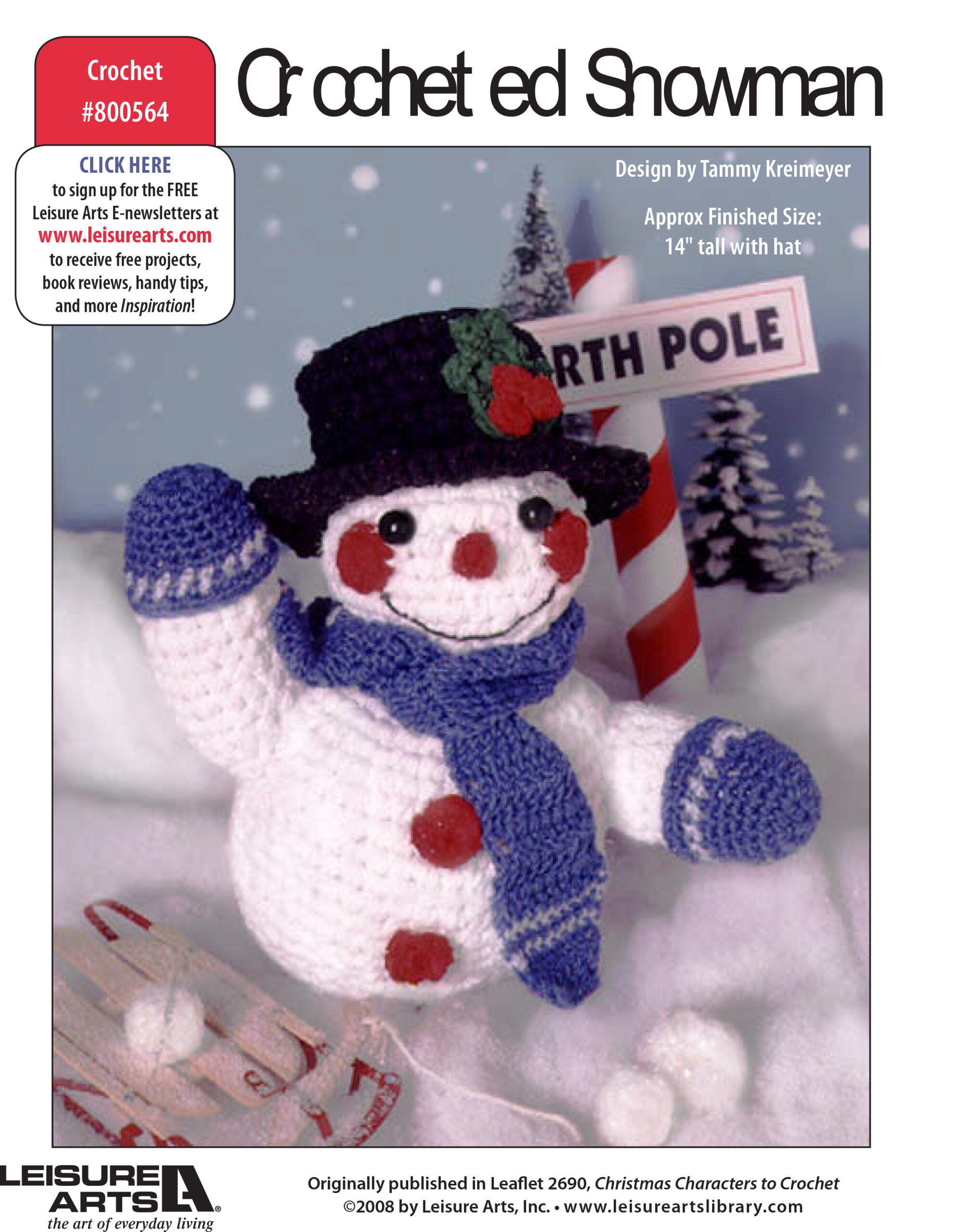 Leisure Arts Crocheted Snowman ePattern