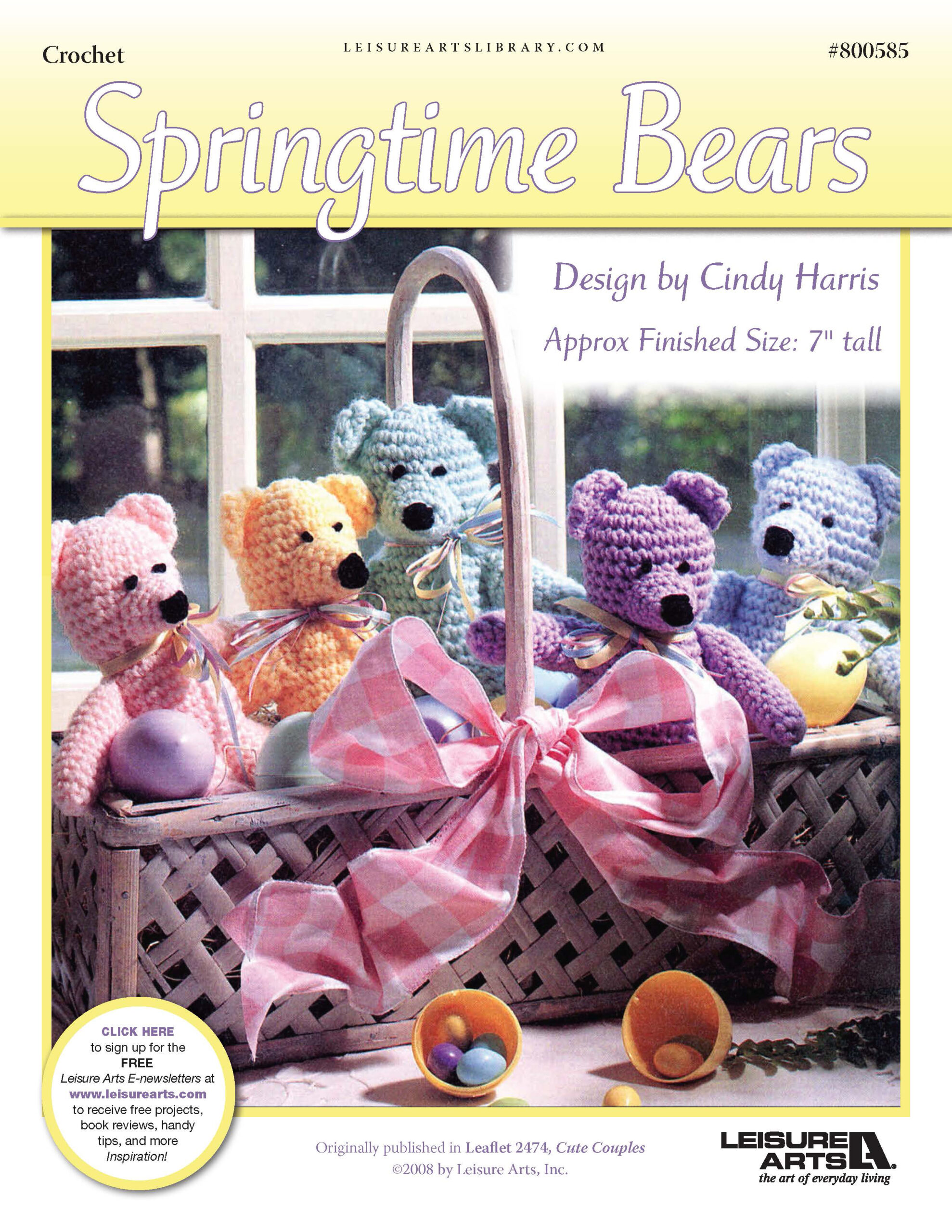 Leisure Arts Springtime Bears Crochet ePattern