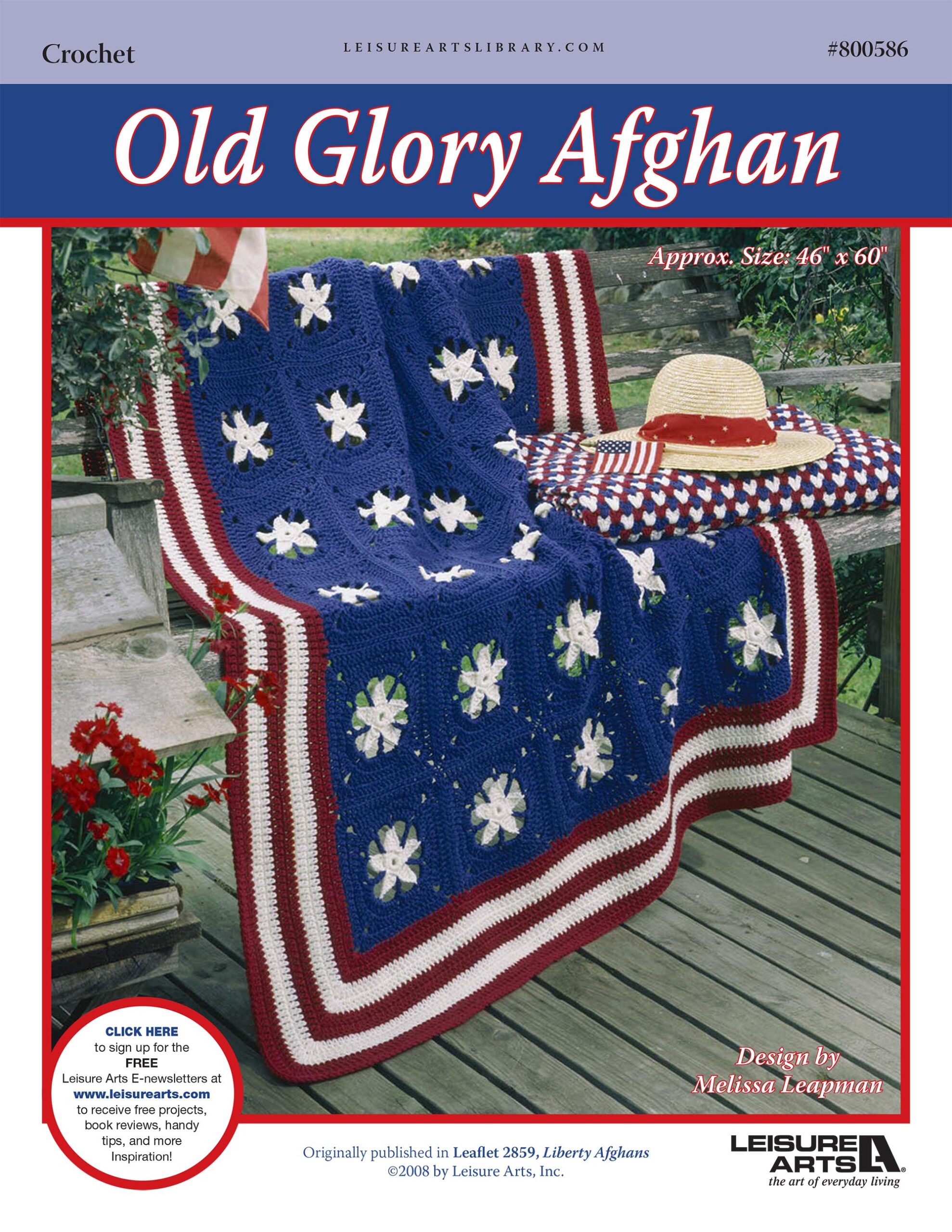 Leisure Arts Liberty Afghans Old Glory Afghan Crochet ePattern