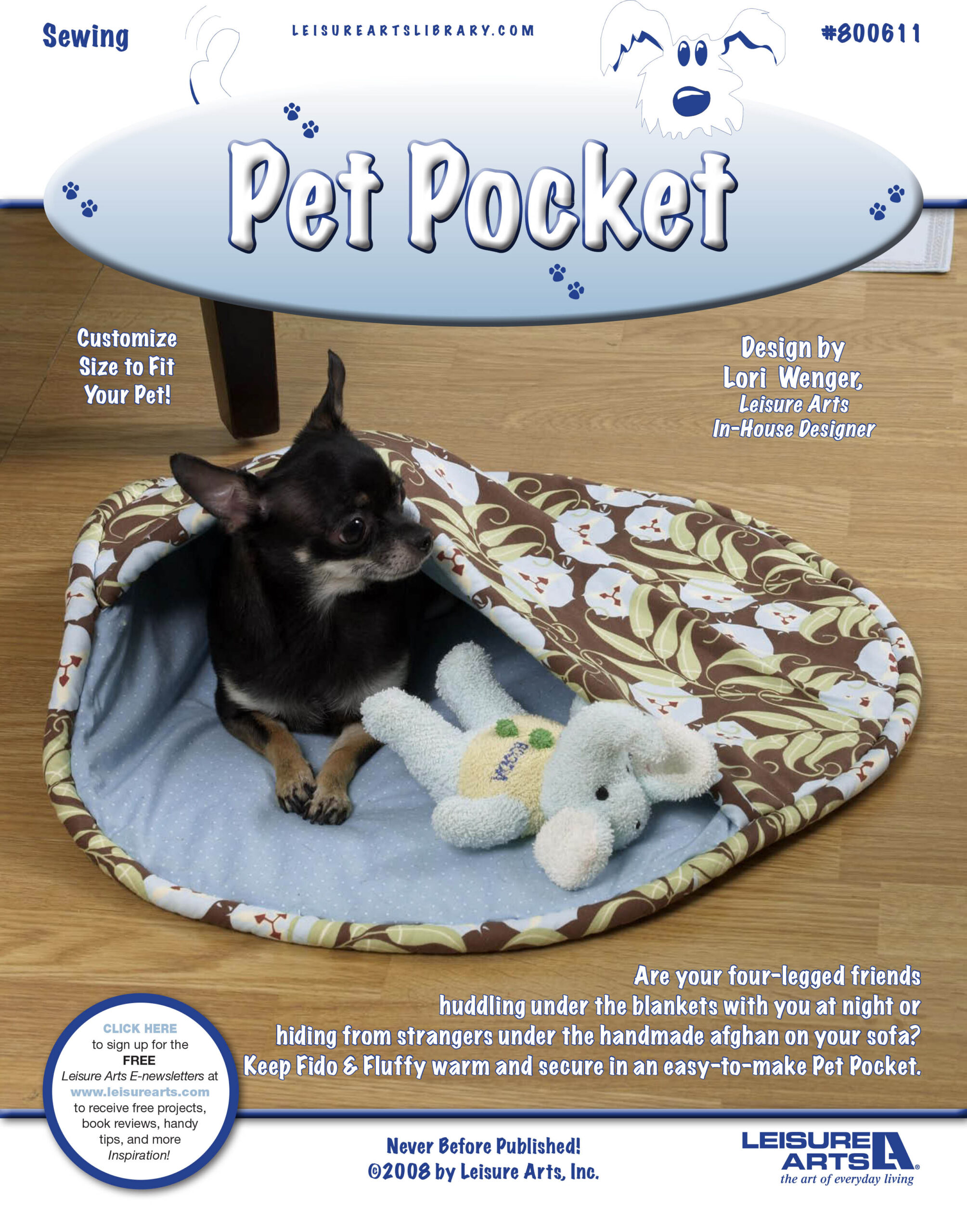 Leisure Arts Pet Pocket Sewing ePattern