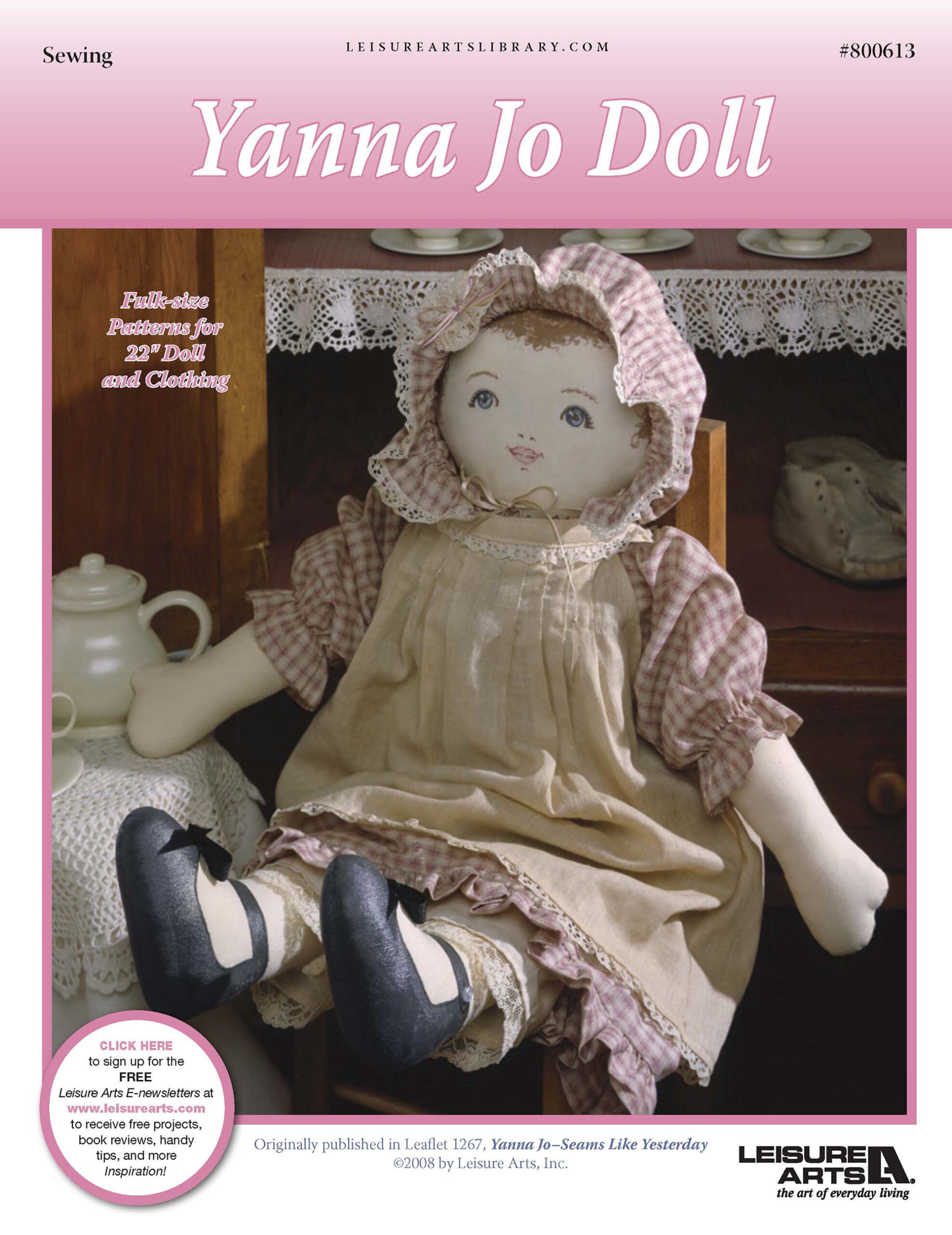 Leisure Arts Martha Louise Seams Like Yesterday Yanna Jo Doll Sewing ePattern