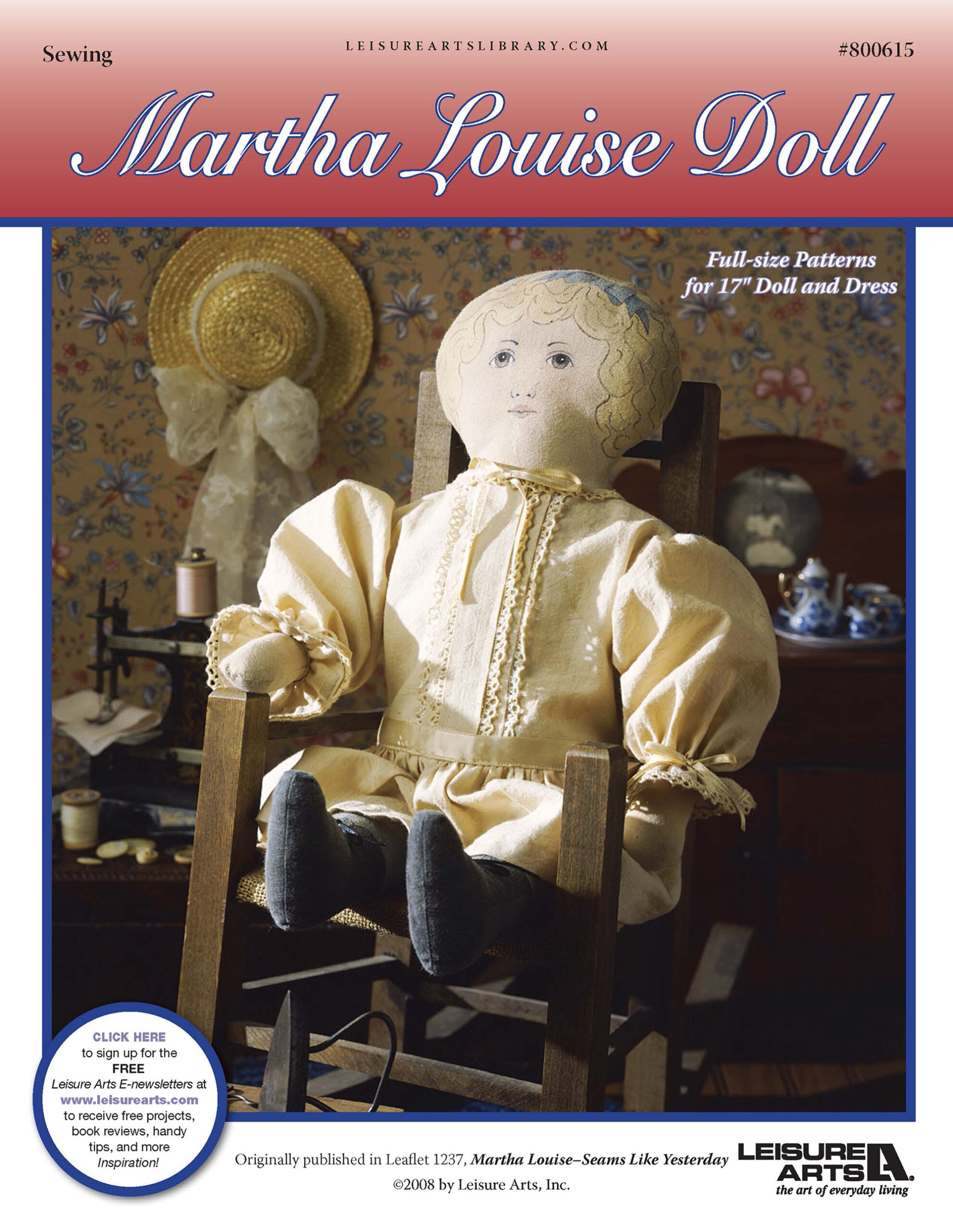 Leisure Arts Martha Louise Seams Like Yesterday Doll Sewing ePattern
